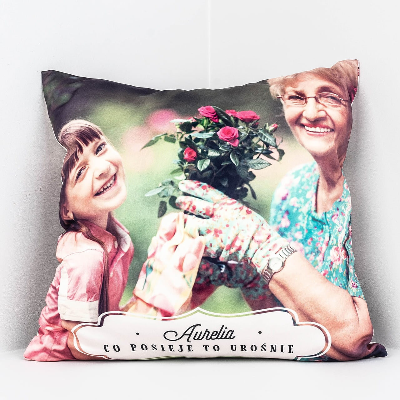 Poduszka personalizowana dla babci - prezent ze zdjęciem