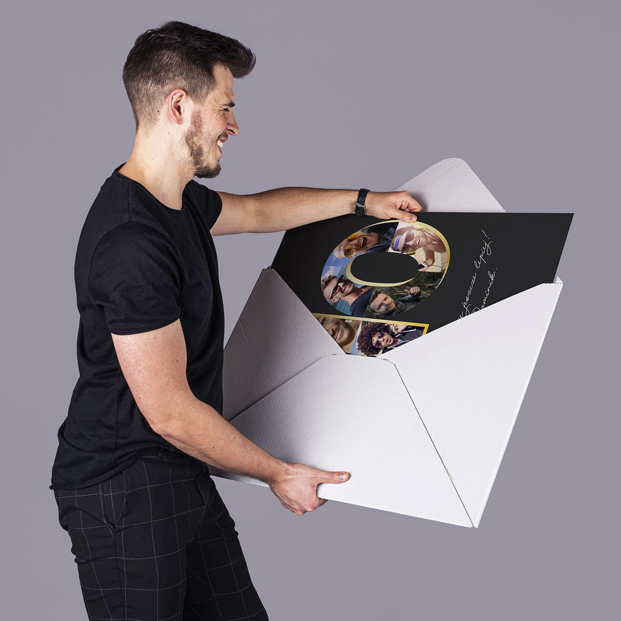 Duża kartka na 30 urodziny dla mężczyzny - kolaż zdjęć kartka urodzinowa upominek dla mężczyzny