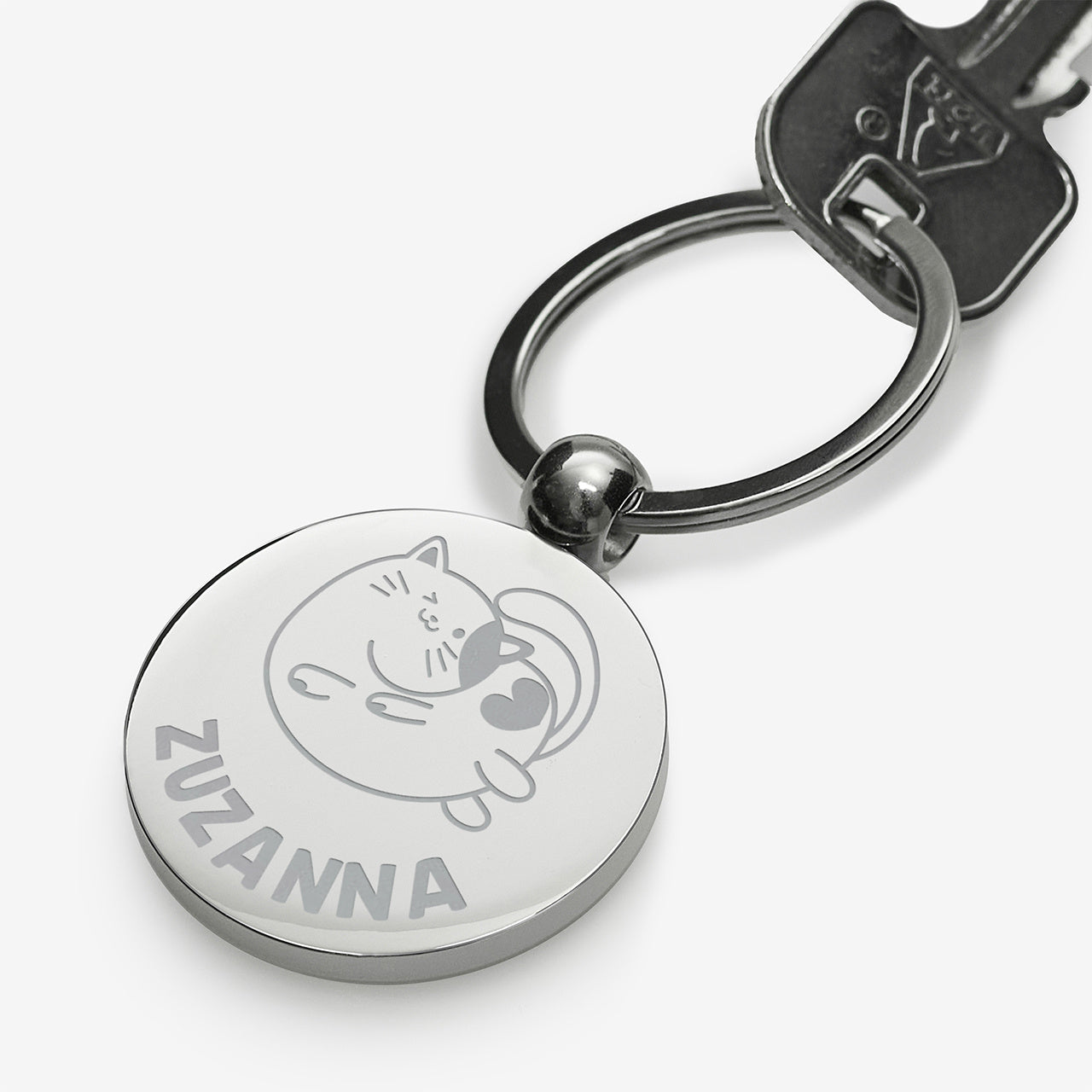 Brelok z kotkiem - upominek dla dziecka prezent dla dziecka personalizowany brelok do kluczy brelok z grawerem