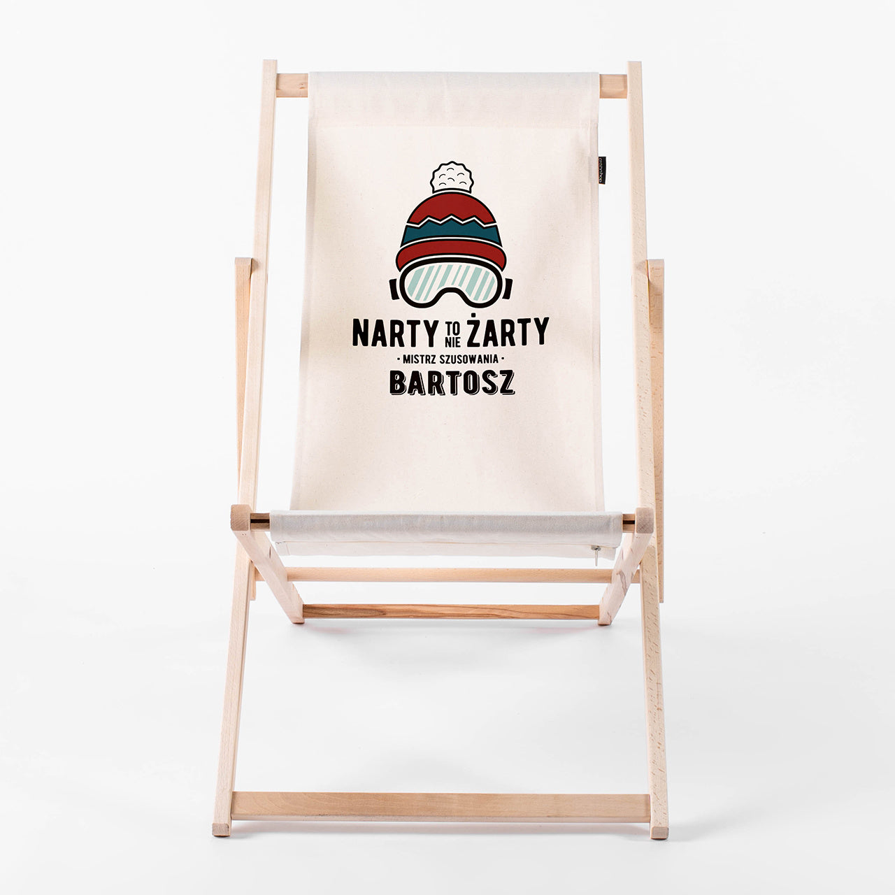 Personalizowany leżak dla narciarza leżak personalizowany prezent dla narciarza gadżet dla narciarza