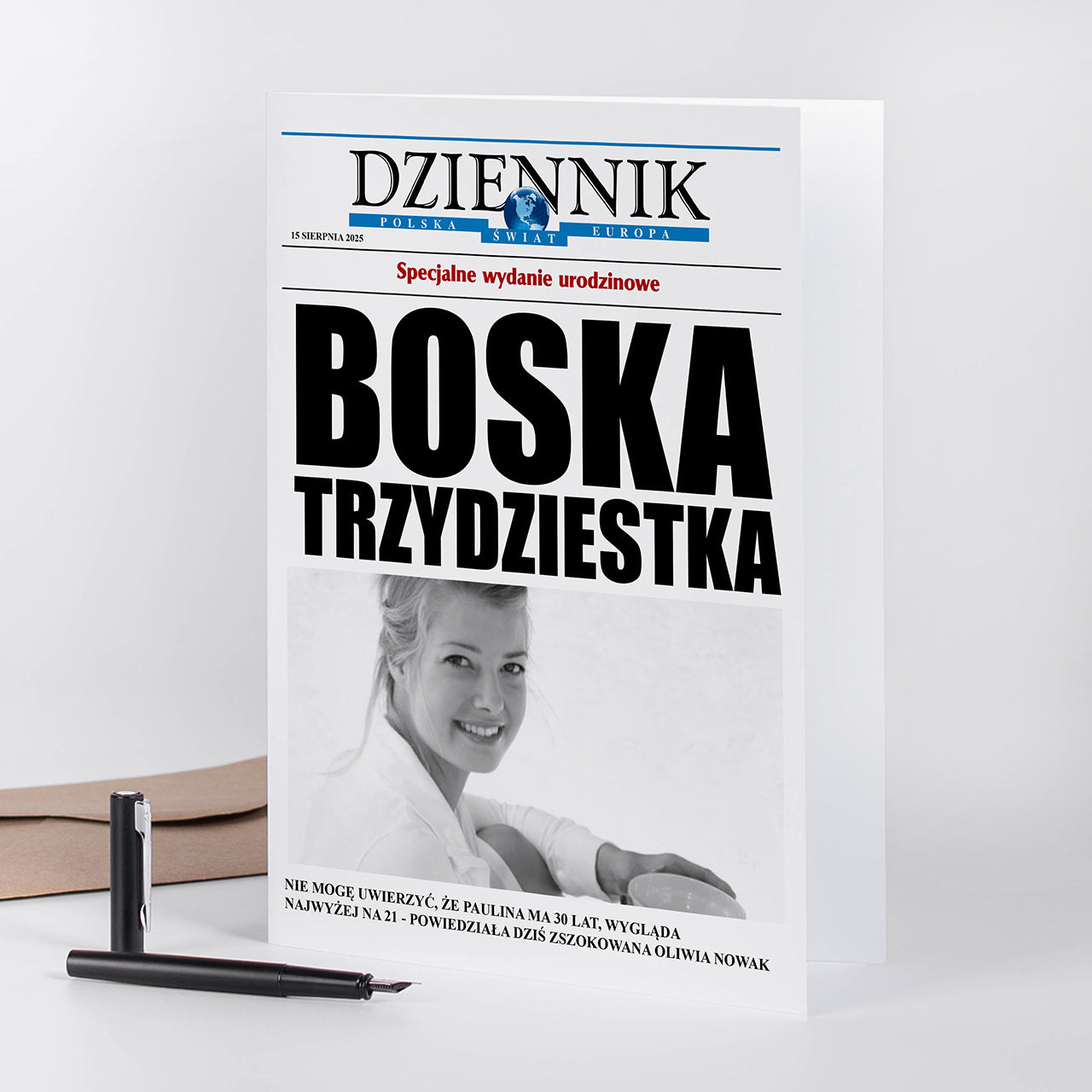 Kartka ze zdjęciem na 30 urodziny kartka na 30 urodziny prezent na 30 urodziny