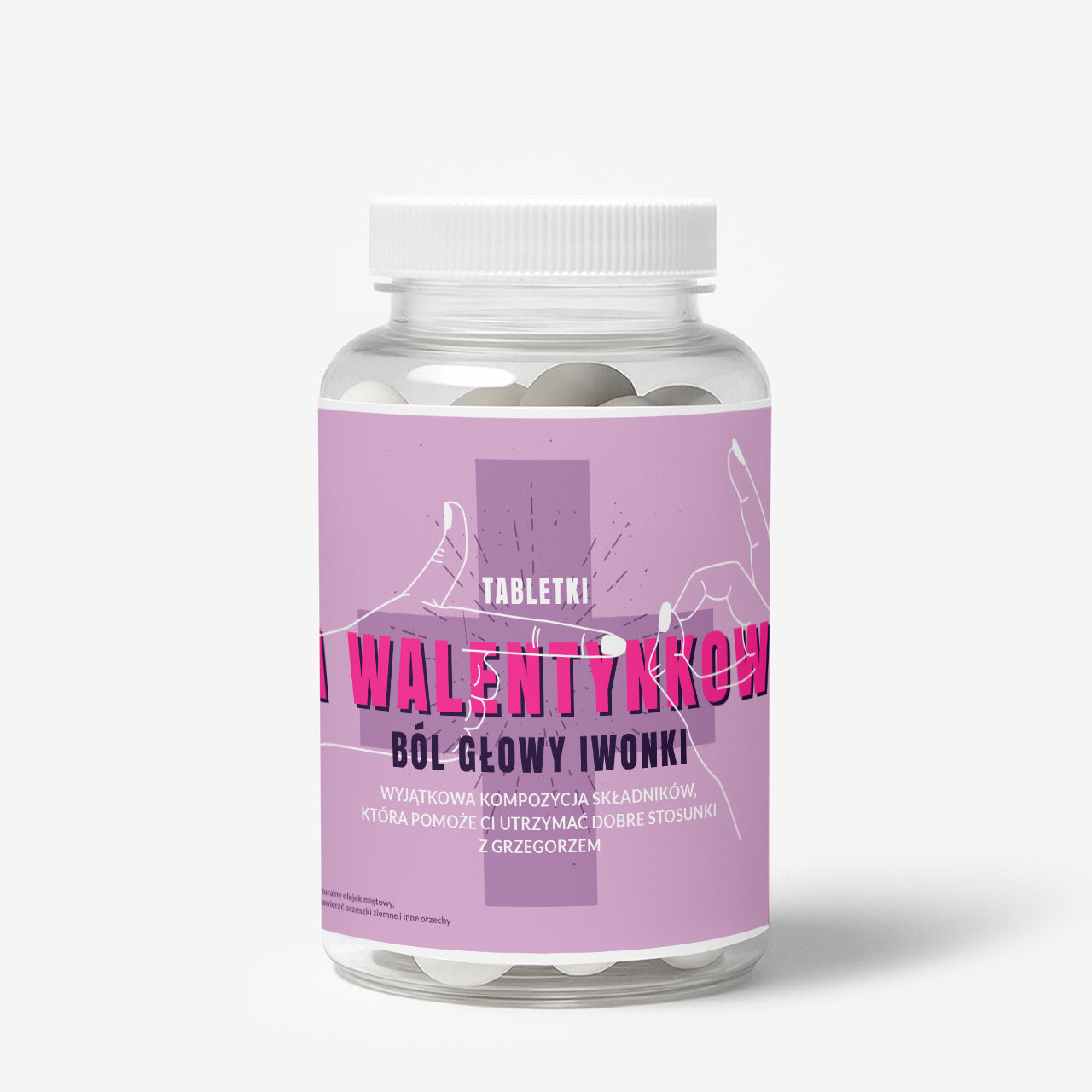 Zestaw prezentowy: miętówki + etykieta do naklejenia - upominek dla ukochanej