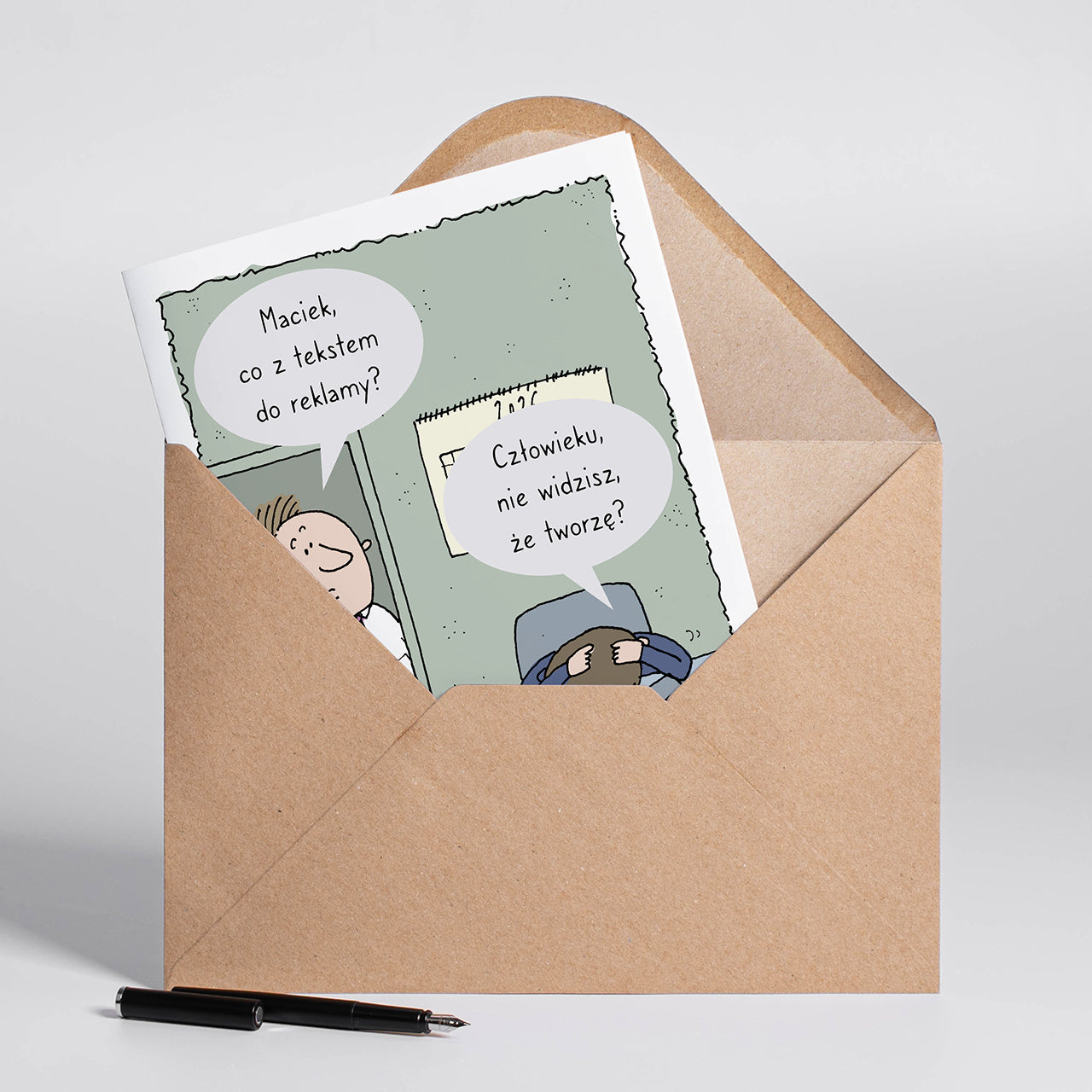 Personalizowana kartka a4 na prezent dla copywritera