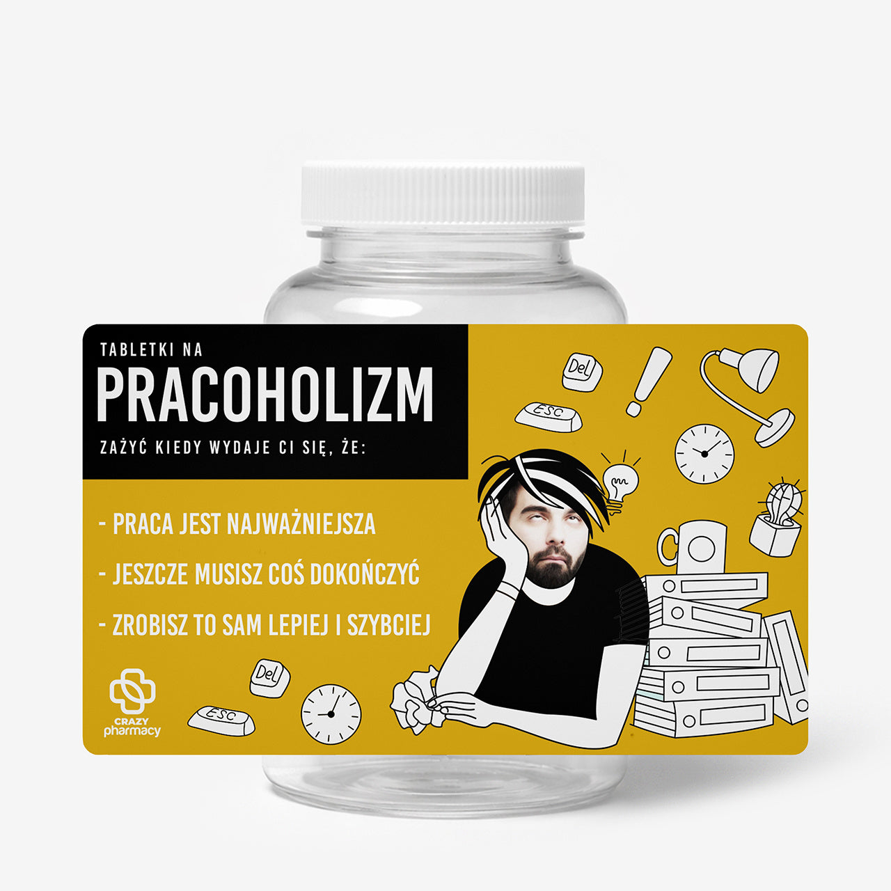 Personalizowany pojemnik na miętówki - upominek dla pracoholika pojemnik na cukierki