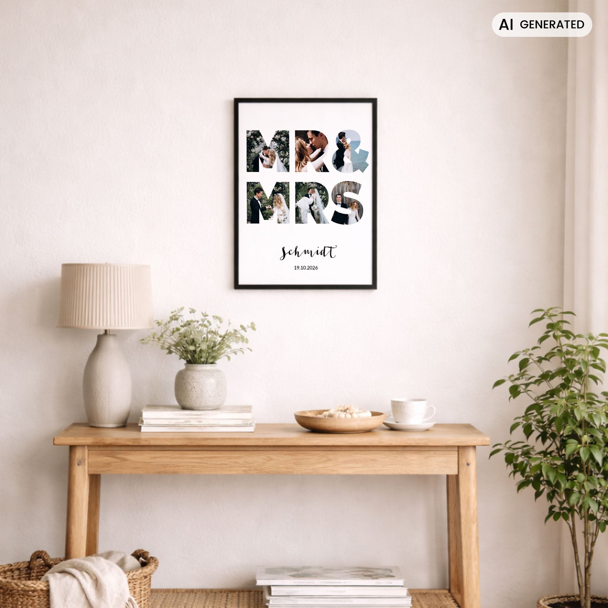 Personalisiertes Poster - GESCHENK ZUM ERSTEN HOCHZEITSTAG