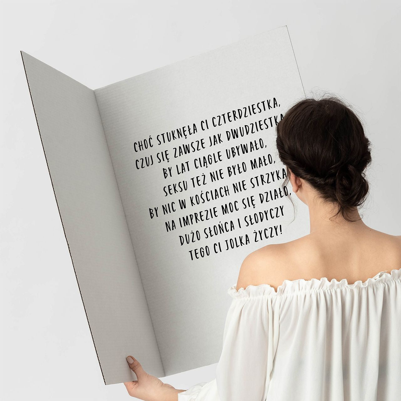 Personalizowana kartka XXL - prezent na 40 urodziny dla koleżanki