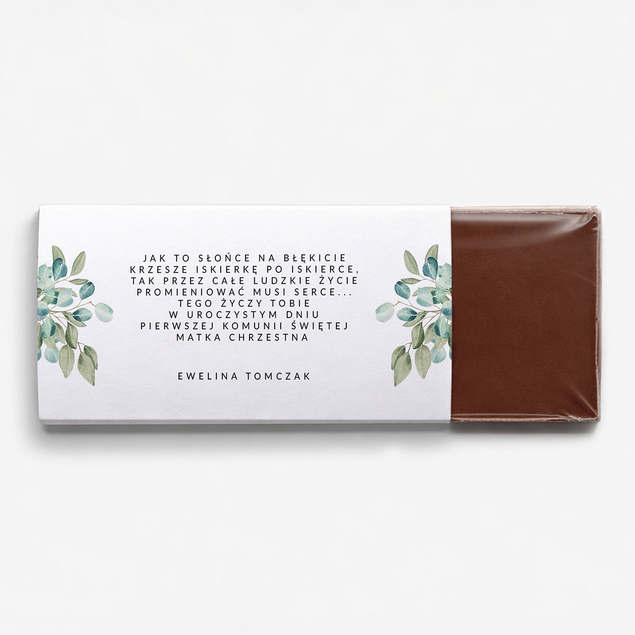 Personalizowana czekolada komunijna - upominek na komunię