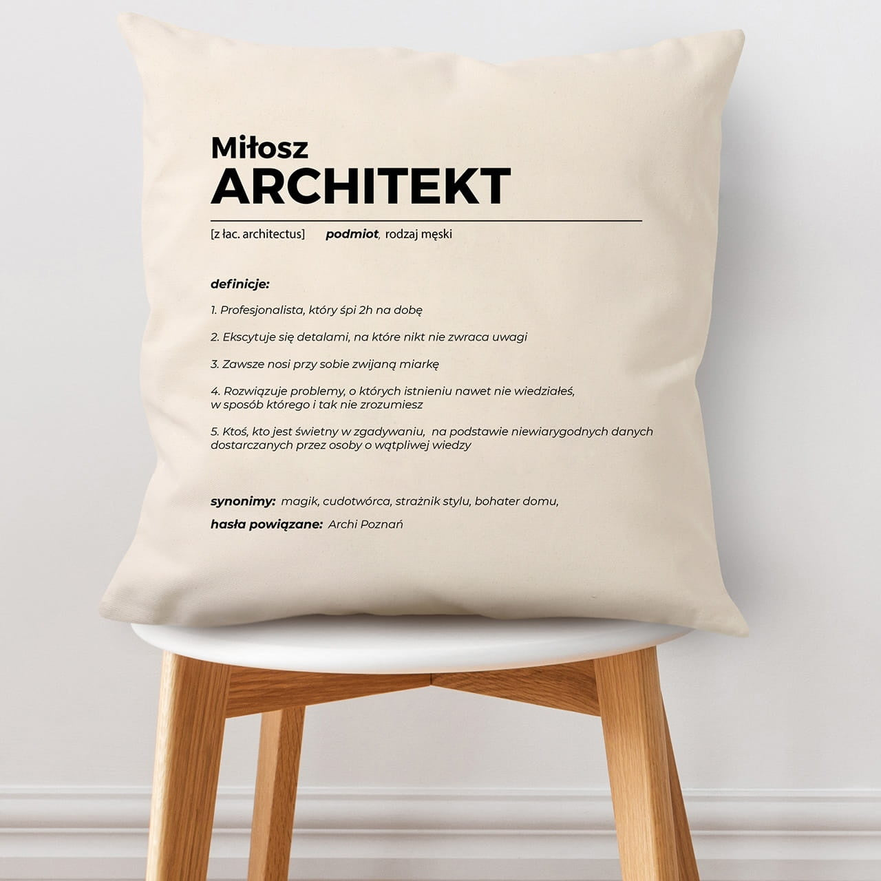 Poduszka dla architekta personalizowana poduszka prezent dla architekta prezent dla inżyniera