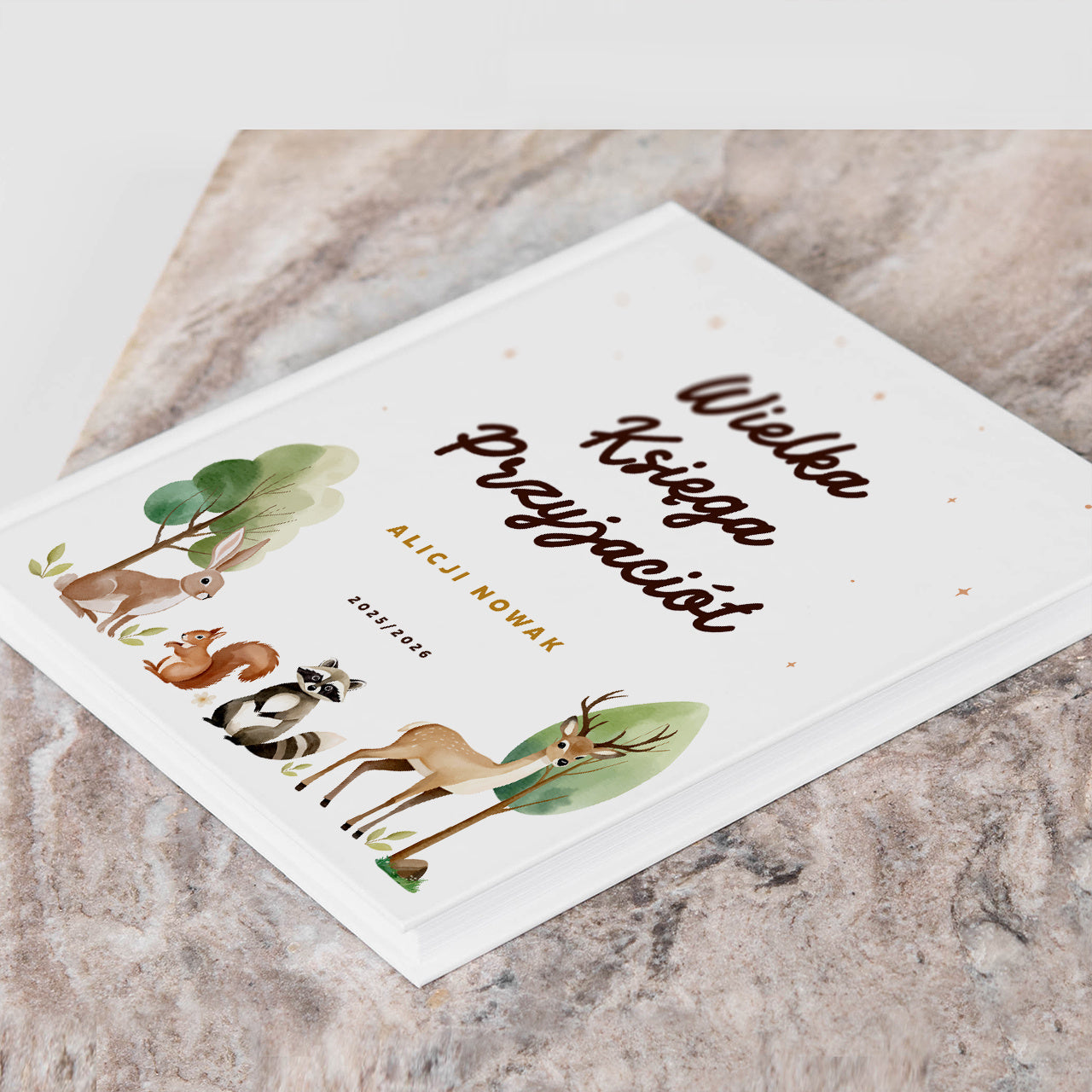 Personalizowana księga przyjaciół dla dziecka na rozpoczęcie szkoły prezent dla dziecka księga przyjaciół