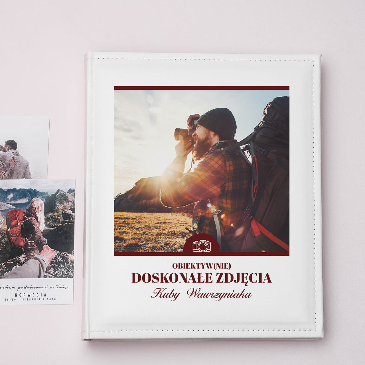 Album ze zdjęciem na okładce na prezent dla fotografa album na zdjęcia gadżet dla fotografa personalizowany album