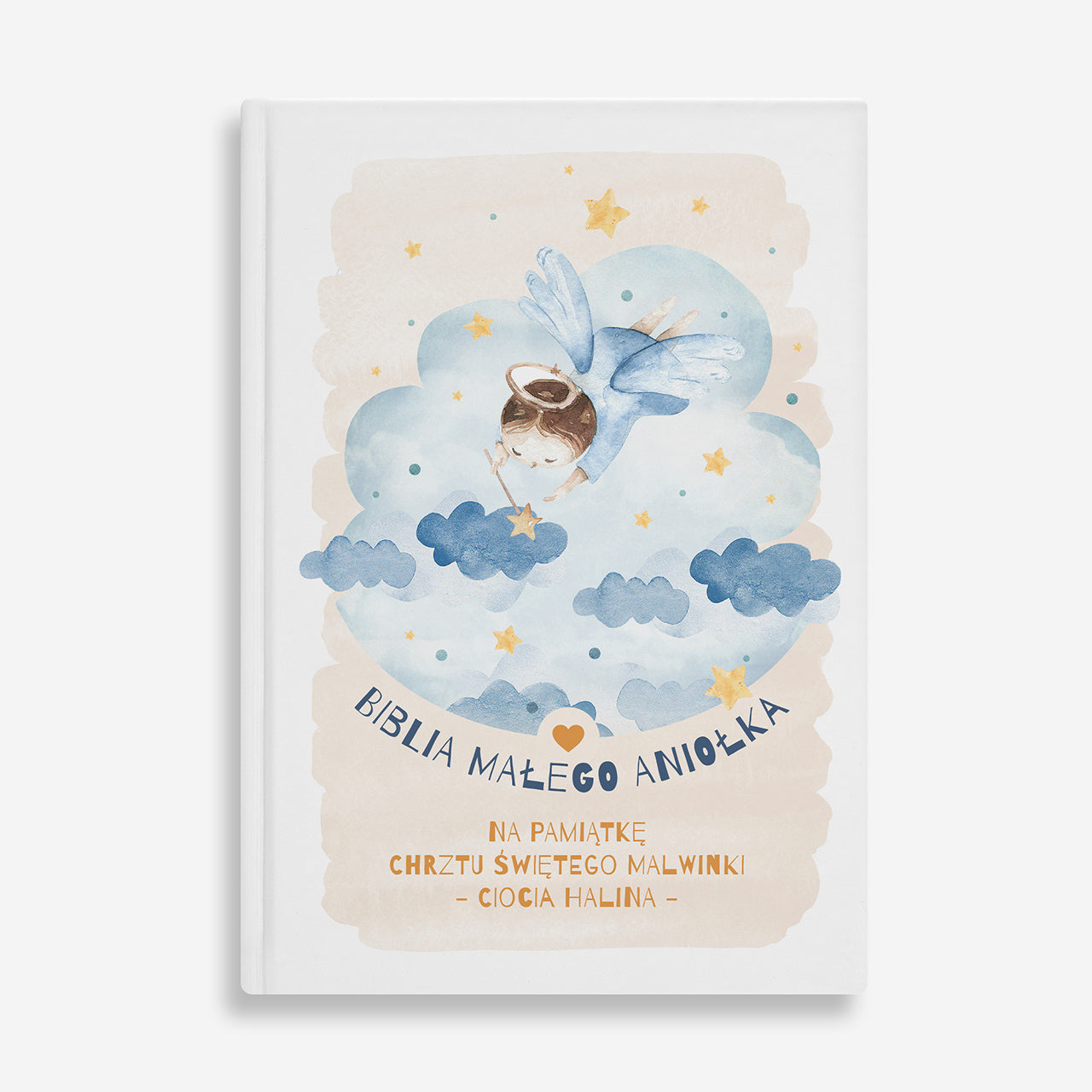 Personalizowana biblia na pamiątkę Chrztu Świętego biblia na chrzest biblia dla dzieci prezent na chrzciny