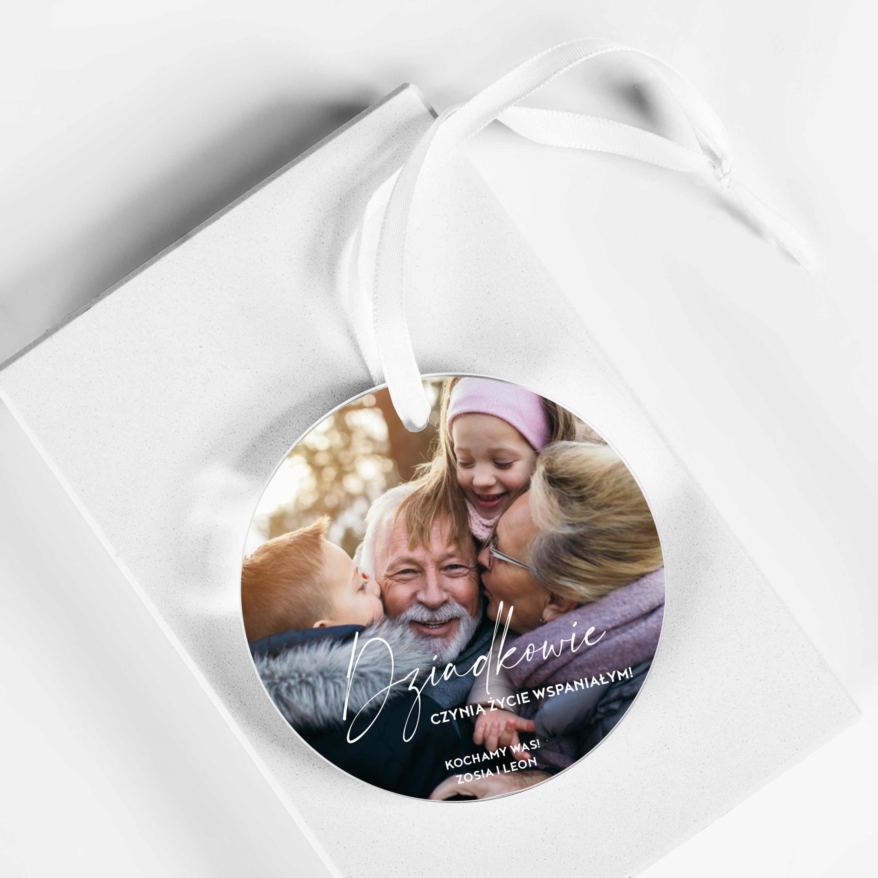Personalizowana zawieszka - wspólny prezent dla dziadków prezent dla dziadków prezent na Dzień Babci i Dziadka 