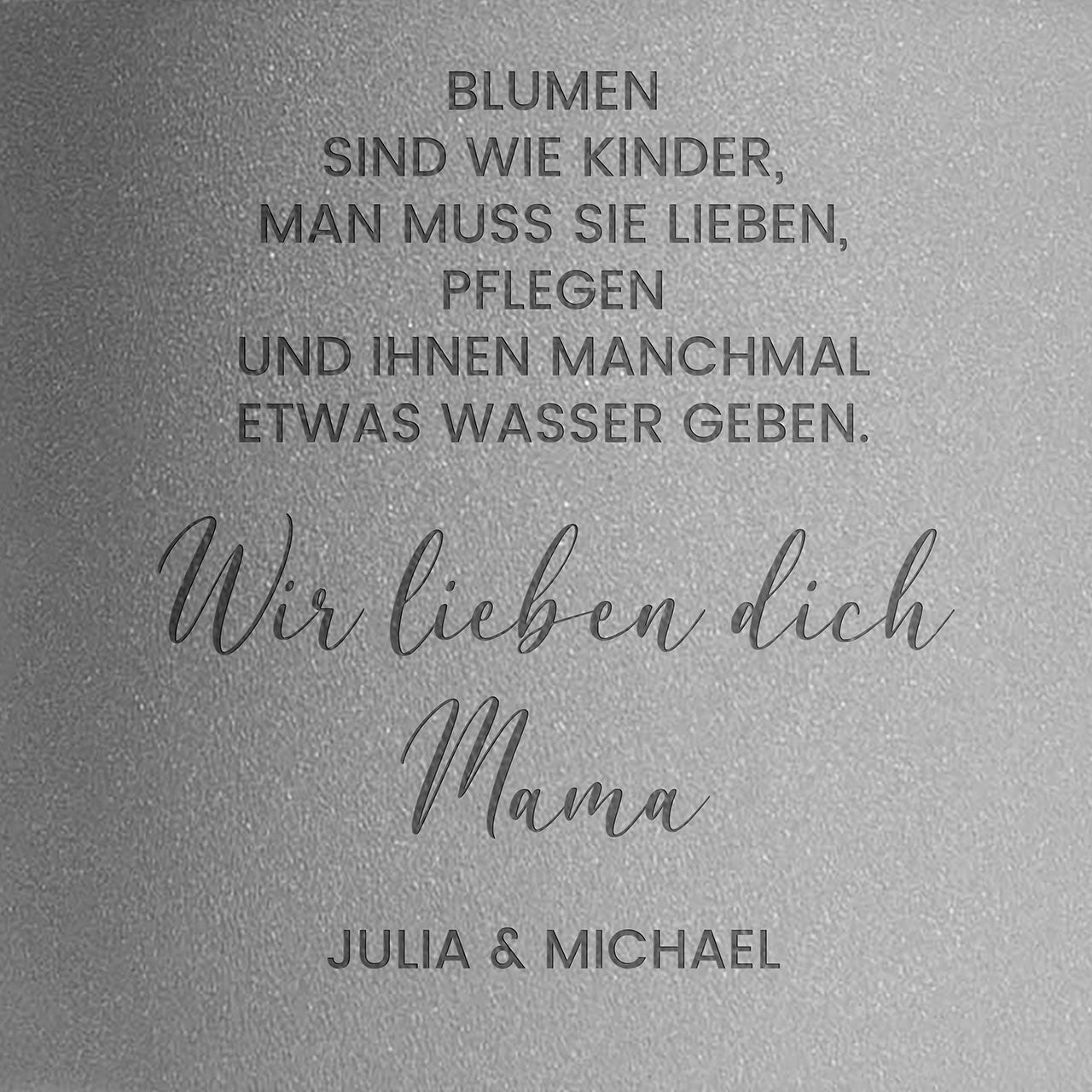 Gravierter BLUMENTOPF ZUM MUTTERTAG