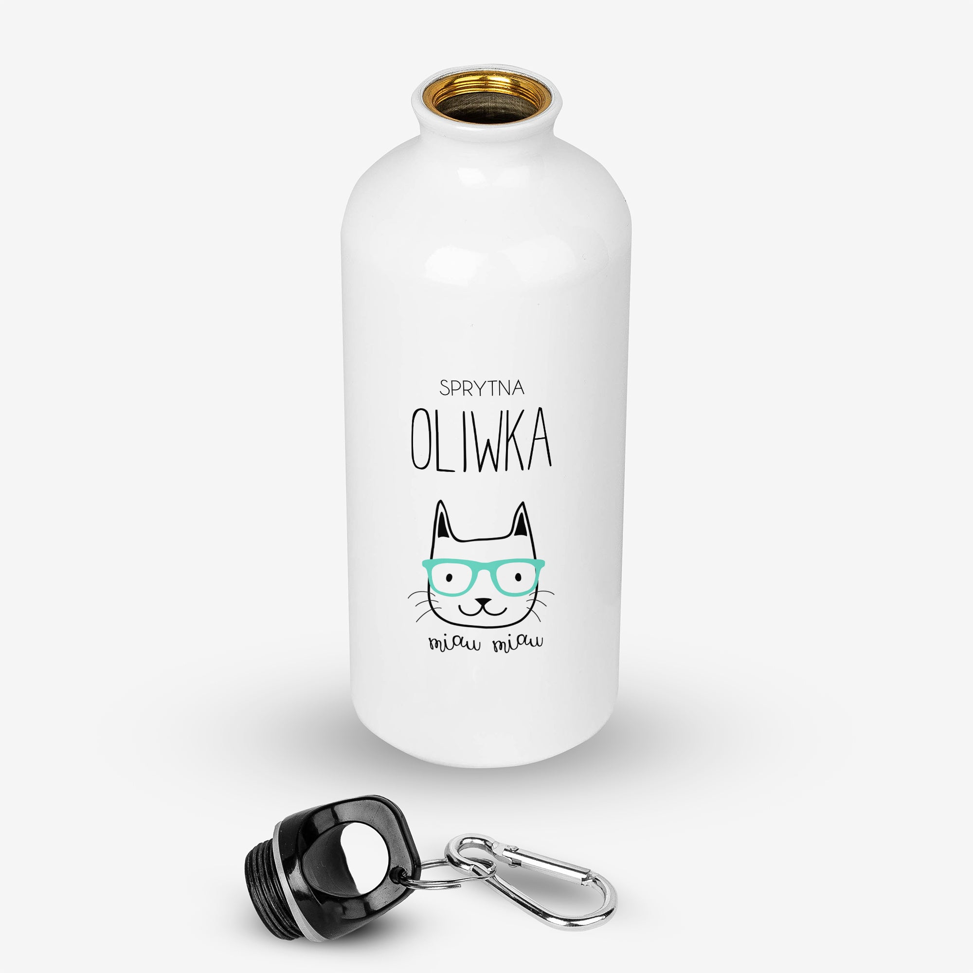 Bidon z kotem na prezent dla dziecka bidon dla dziecka prezent na dzień dziecka bidon z grawerem