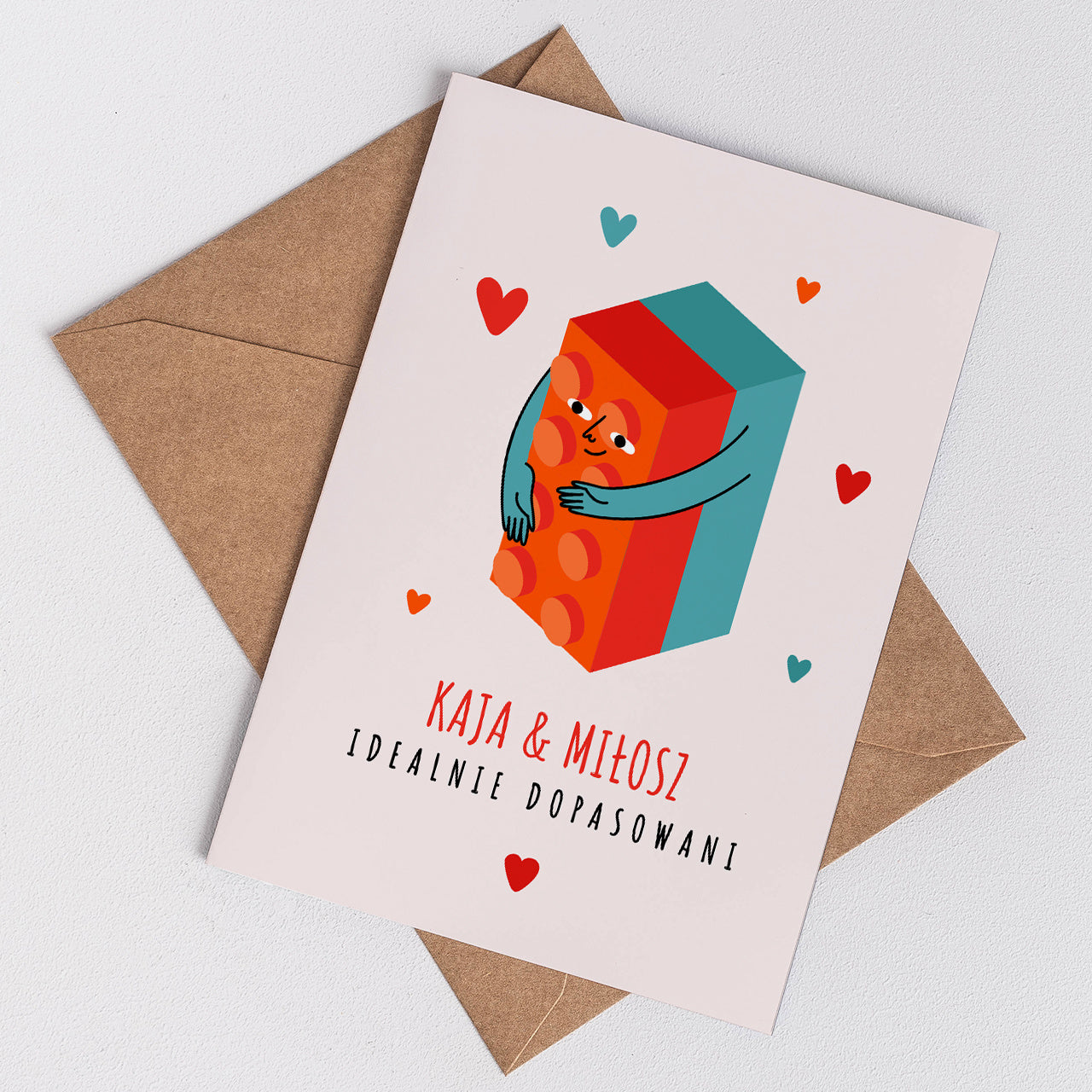 Personalizowana kartka na walentynki - dopasowani