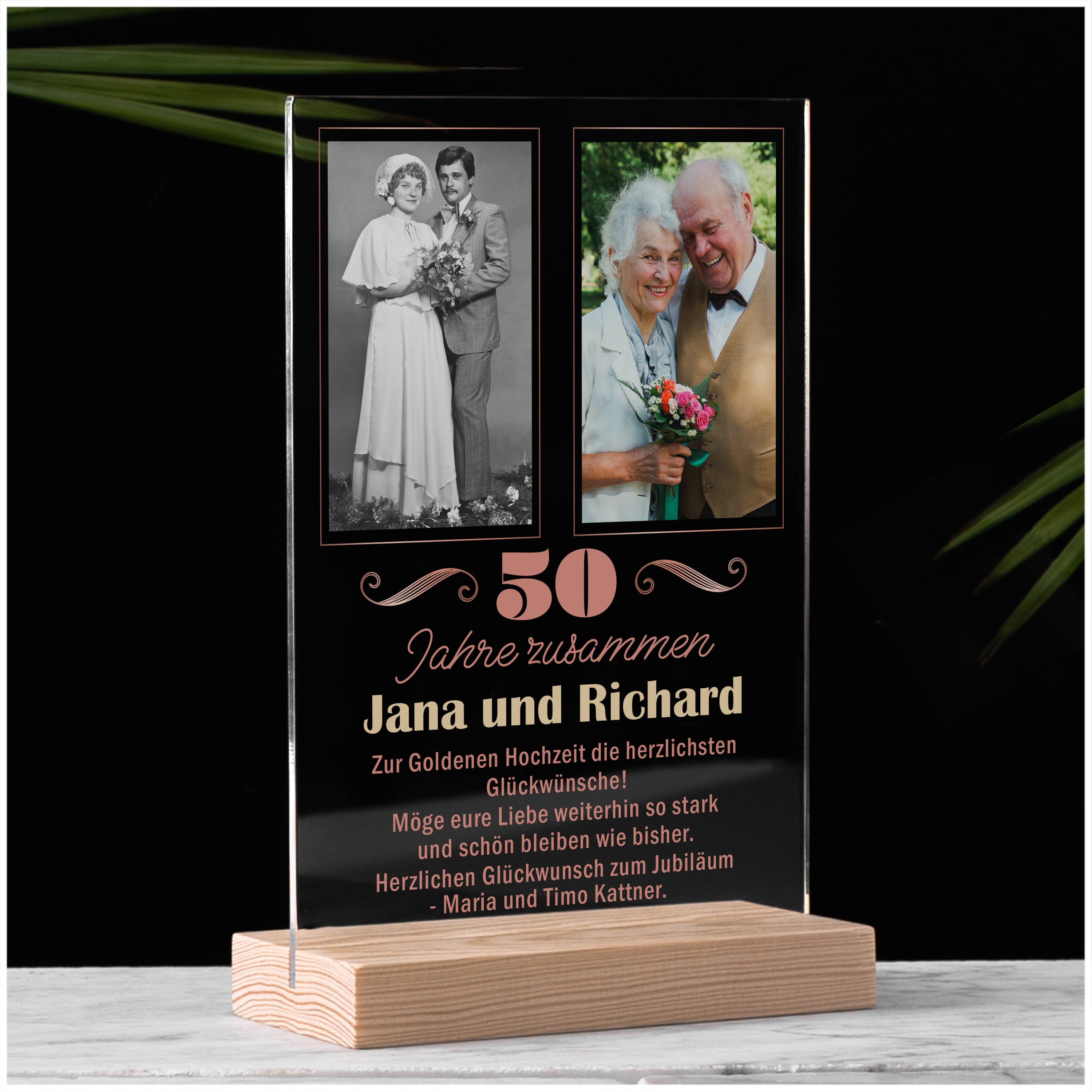 Statuette mit Foto – ANDENKEN ZUM 50. HOCHZEITSJUBILÄUM