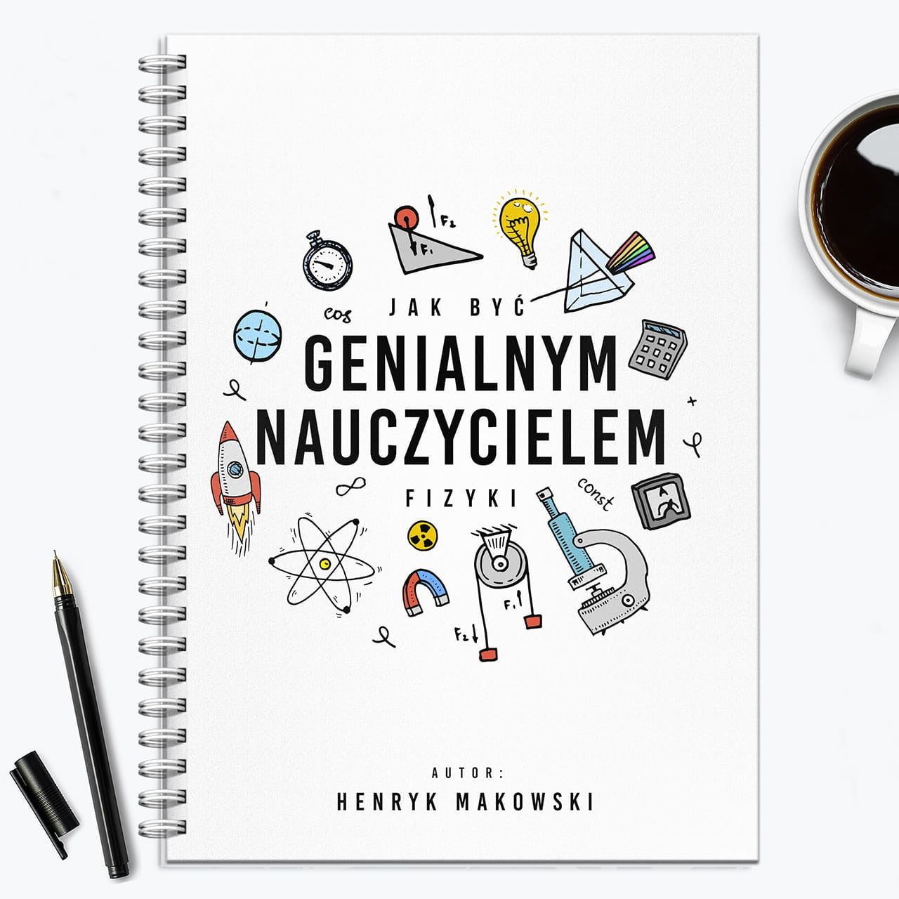 Notatnik dla nauczyciela fizyki prezent na dzień nauczyciela personalizowany notatnik prezent dla fizyka