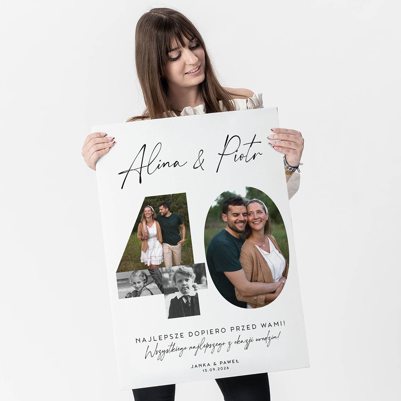 Kartka personalizowana XXL - prezent dla pary na 40 urodziny kartka personalizowana prezent dla pary na 40 urodziny 