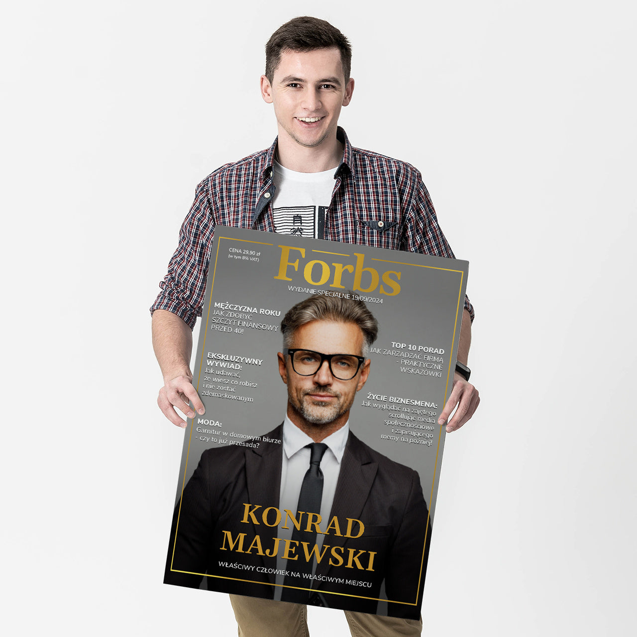Personalizowana kartka dla szefa XXL - prezent dla szefa kartka urodzinowa dla szefa prezent dla przełożonego