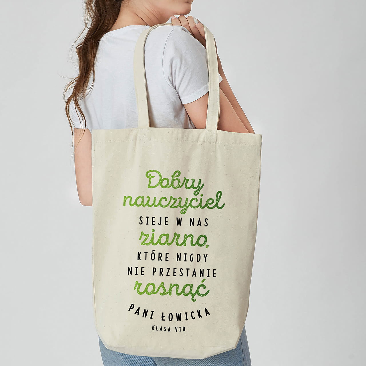 Personalizowana torba dla nauczyciela prezent na dzień nauczyciela prezent dla nauczyciela personalizowana torba