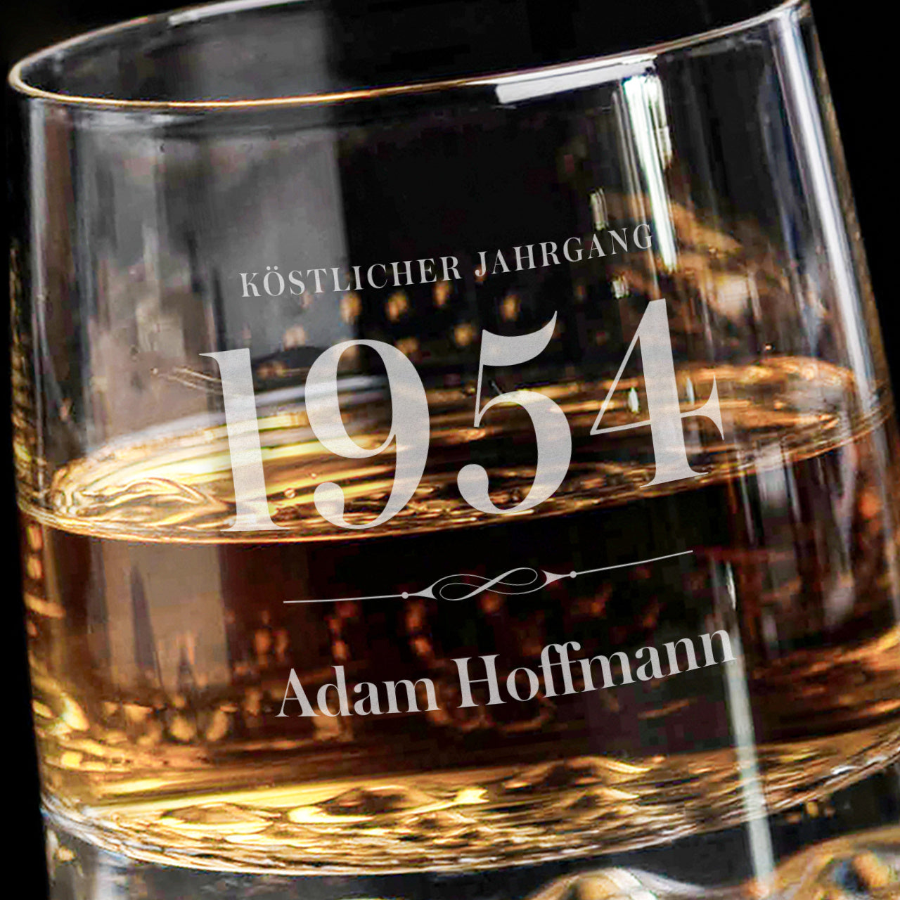 Elegantes Whiskyglas KÖSTLICHER JAHRGANG
