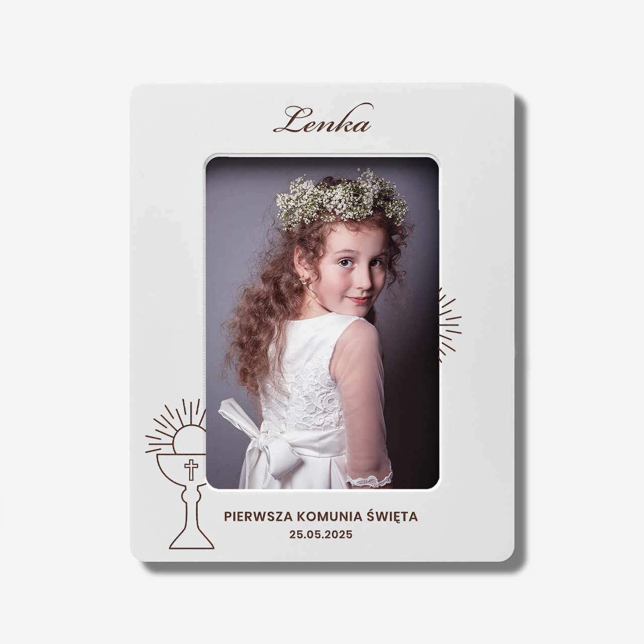 Personalizowana ramka na zdjęcie komunijne prezent komunijny ramka na zdjęcie