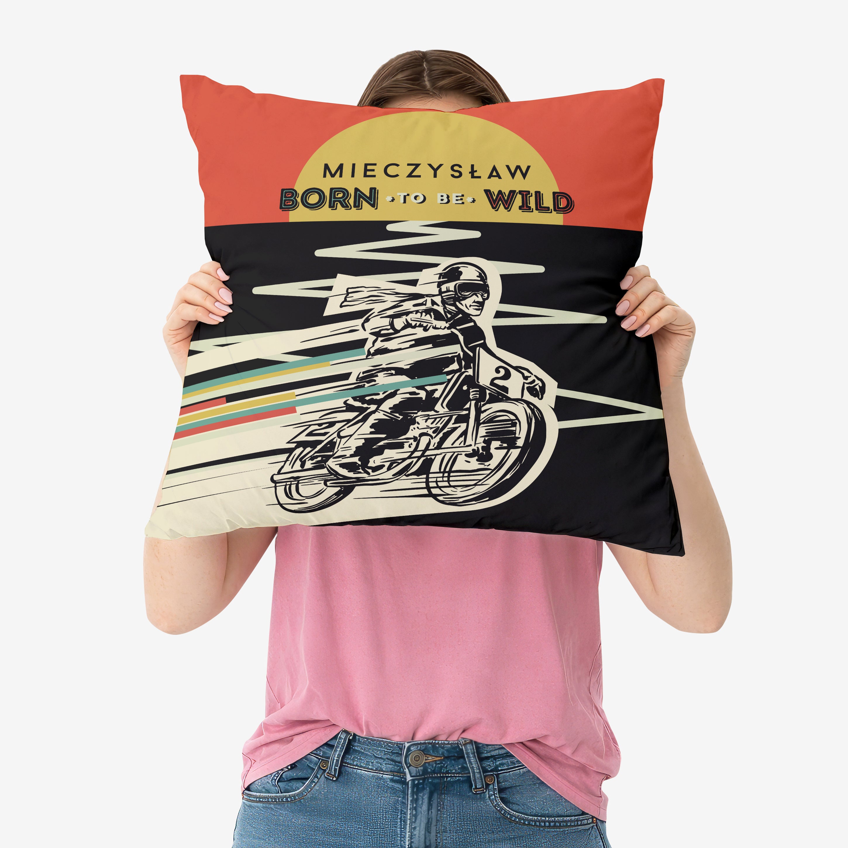 Personalizowana poduszka dla motocyklisty 