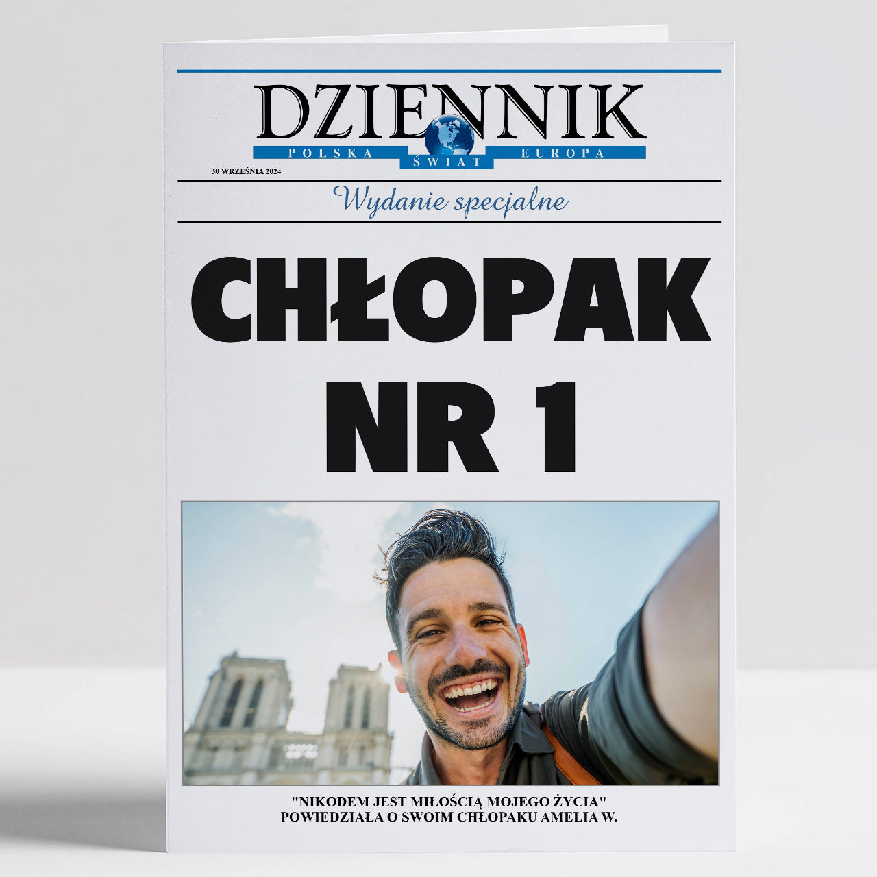Kartka ze zdjęciem dla chłopaka - chłopak nr 1