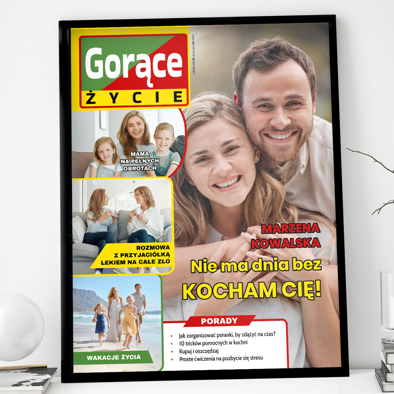Plakat ze zdjęciem dla niej - gorące życie
