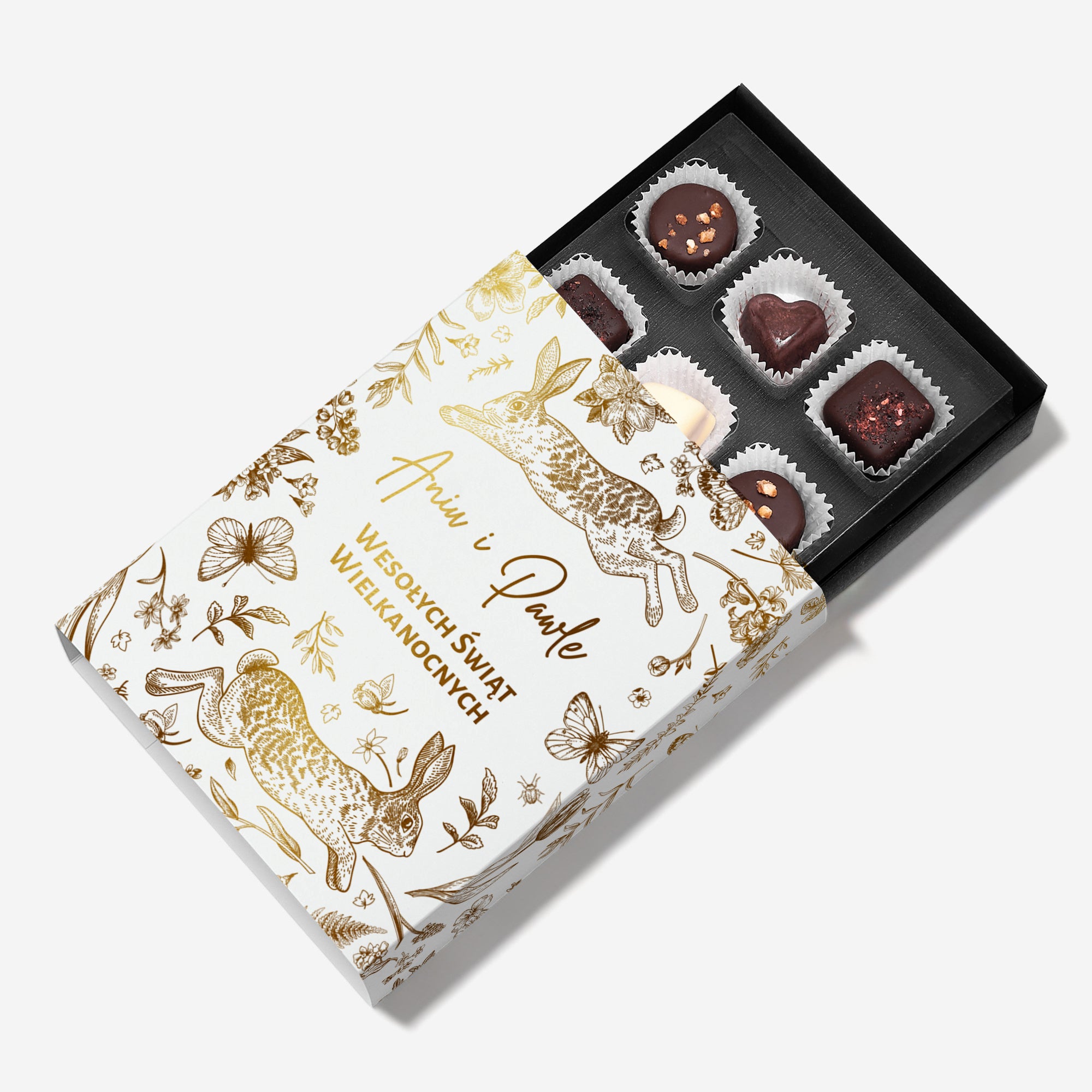 Czekoladki na Wielkanoc – prezent wielkanocny dla rodzin słodki upominek z personalizacją  React  Reply
