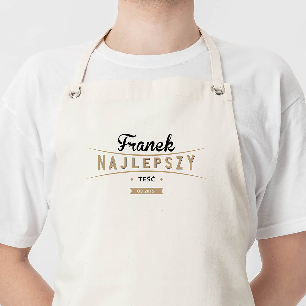 Personalizowany fartuch z nadrukiem dla teścia - najlepszy teść