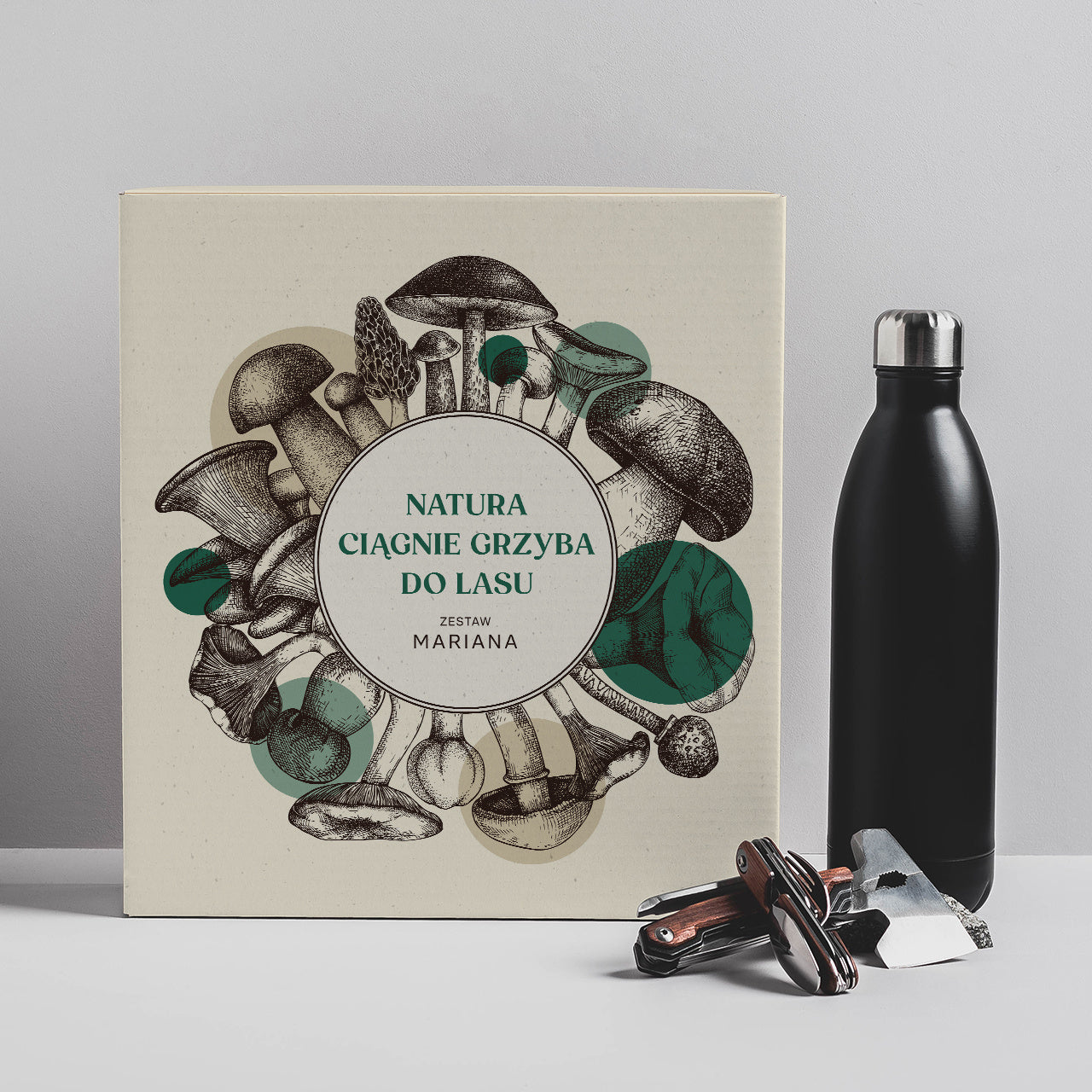 Personalizowany zestaw survivalowy dla grzybiarza