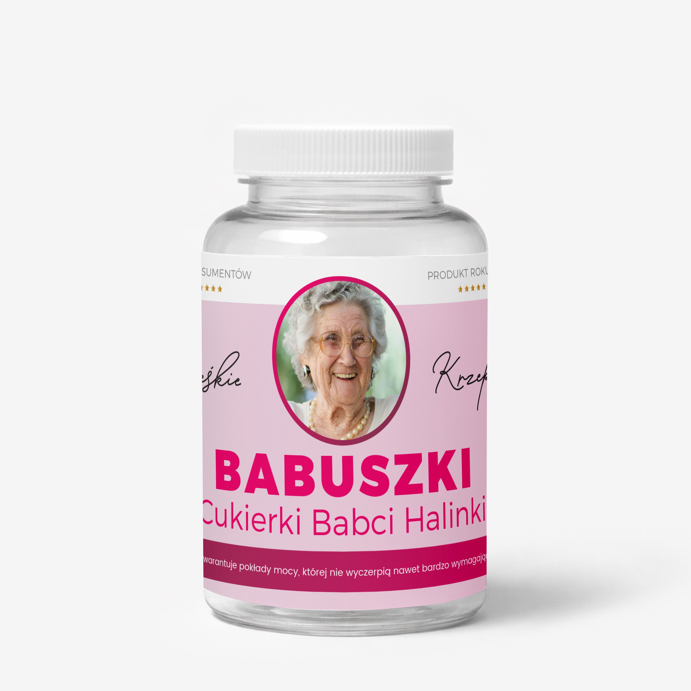 Personalizowany pojemnik na miętówki - śmieszny prezent dla babci
