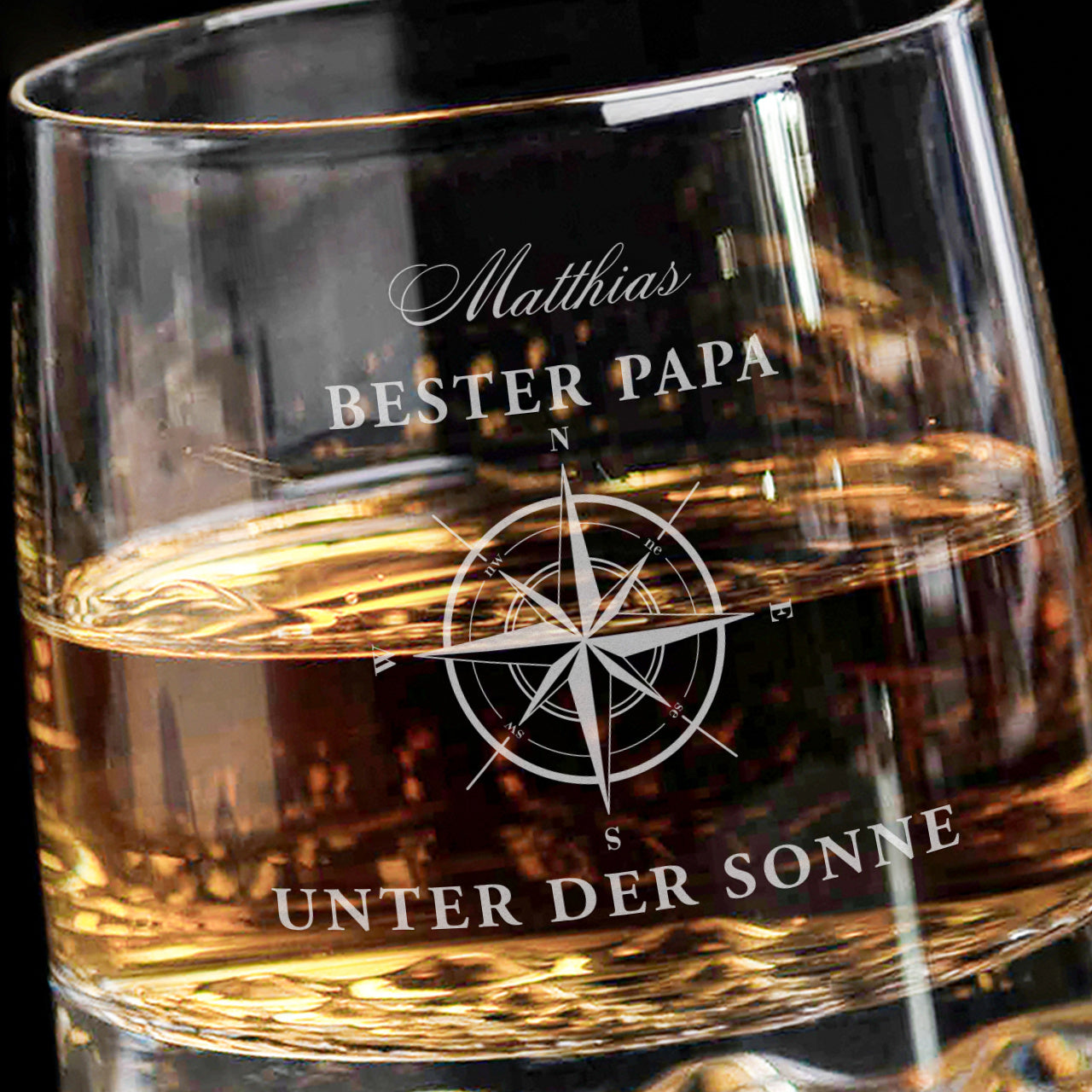Whiskyglas KOMPASS Geschenk zum Vatertag