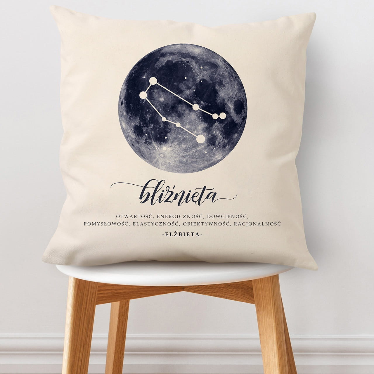 Poduszka ze znakiem zodiaku - bliźnięta prezent dla bliźniąt poduszka z nadrukiem Bliźnięta