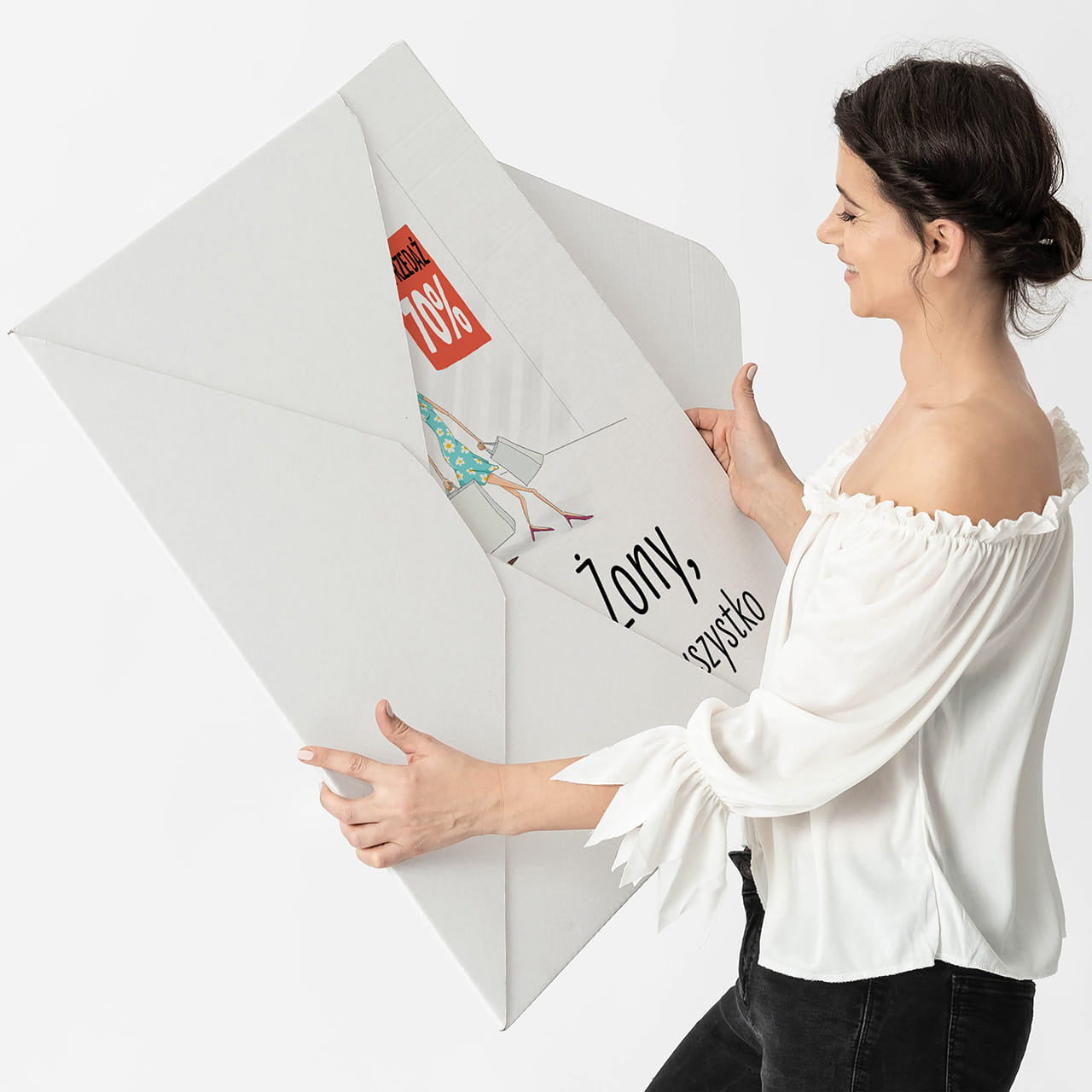 Kartka personalizowana xxl dla zakupoholiczki prezent dla żony prezent na urodziny dla żony personalizowana kartka