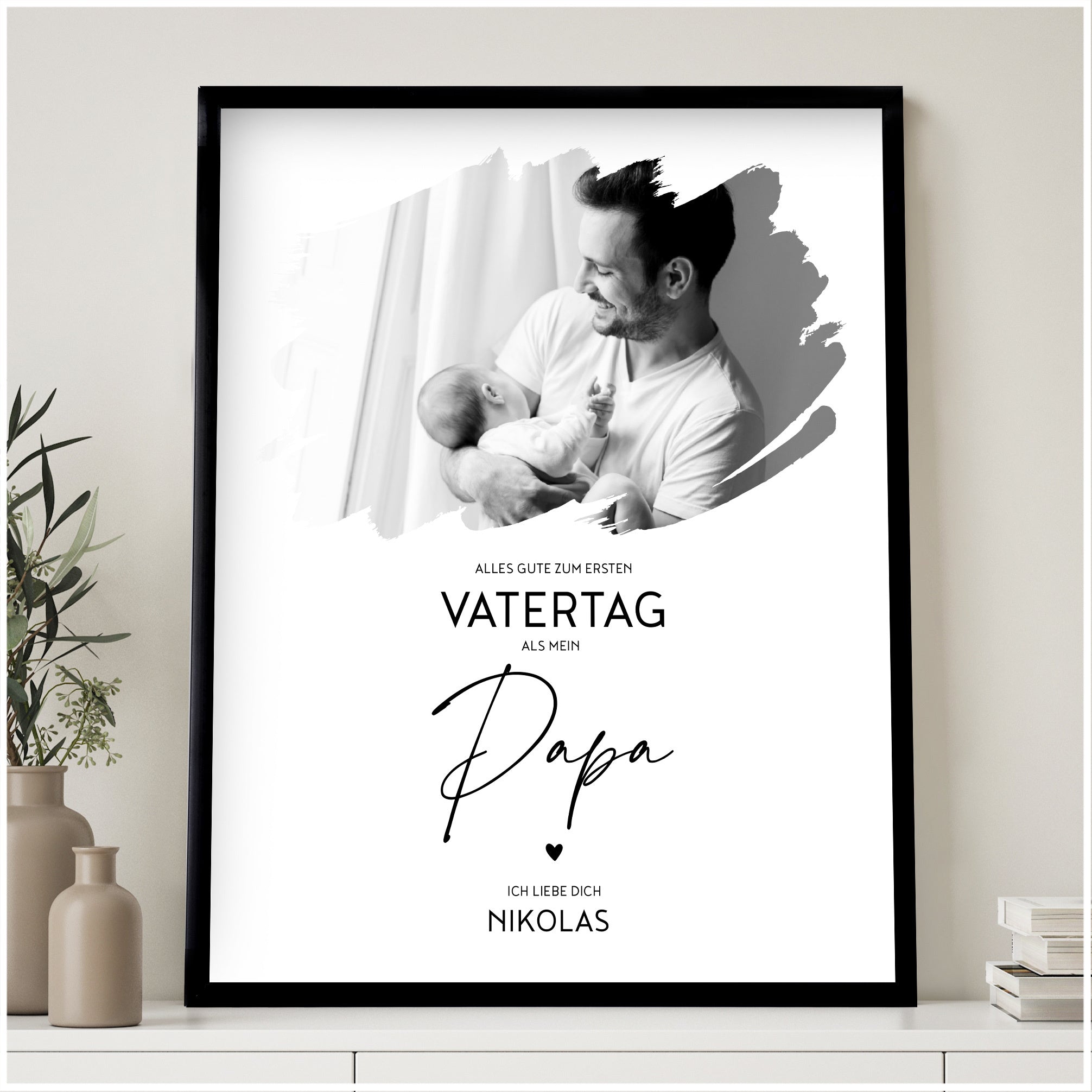 Poster für einen jungen Papa - Geschenk zum ersten Vatertag