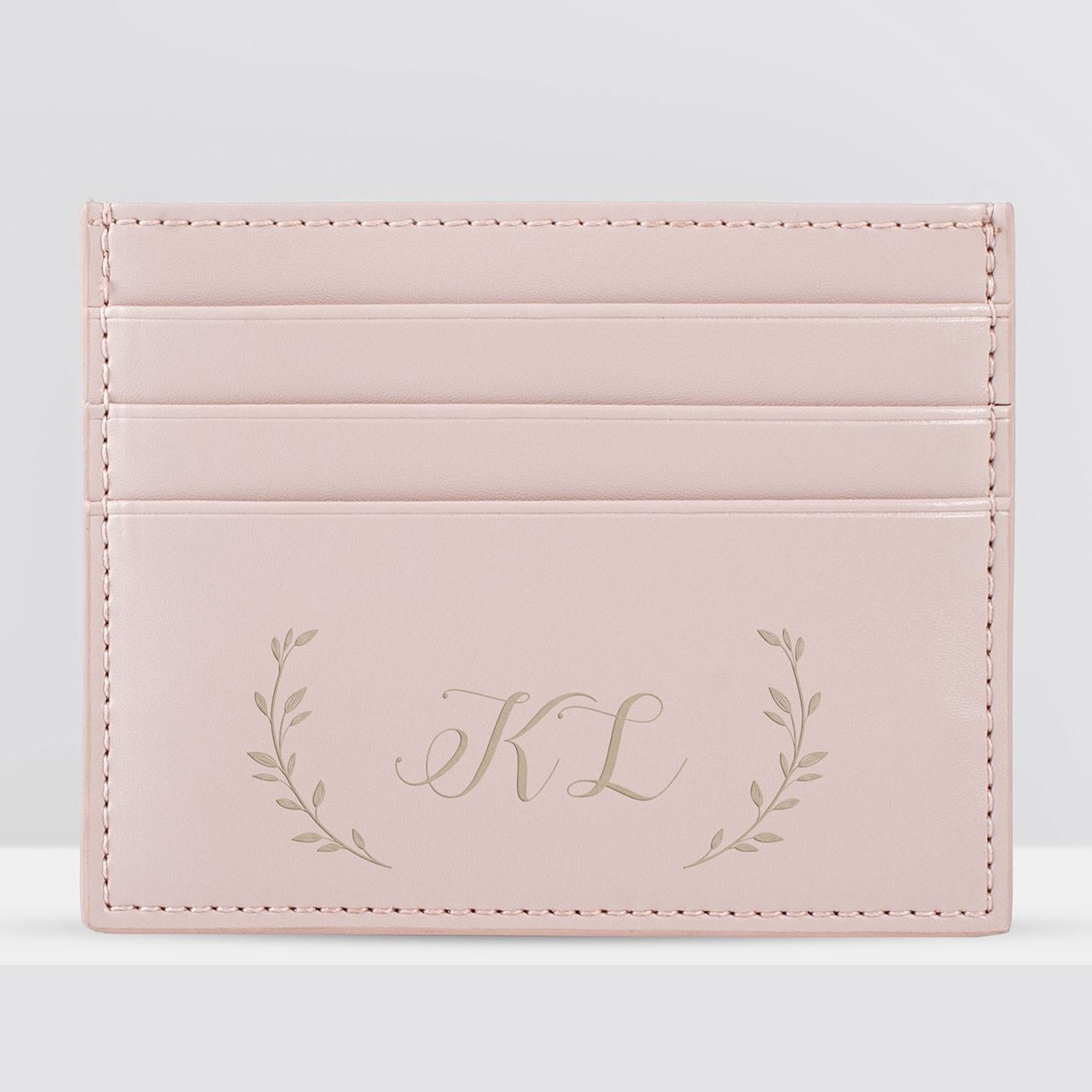 Eleganckie etui do kart kredytowych - inicjały