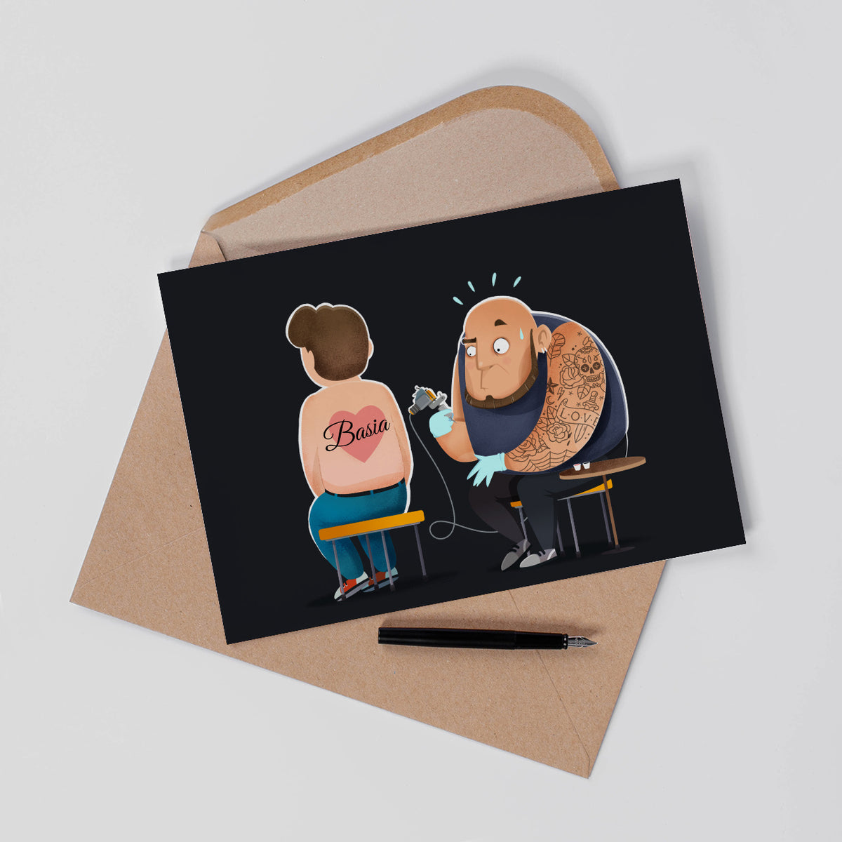 Personalizowana kartka na rocznicę - Tatuaż