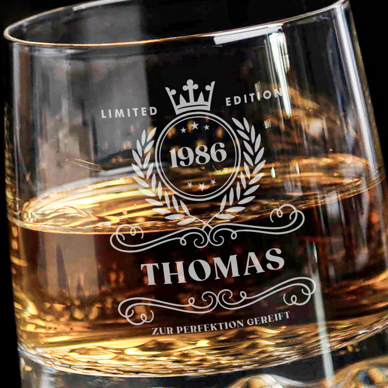 Graviertes Whiskyglas - Geschenk zum 40. Geburtstag für einen Mann