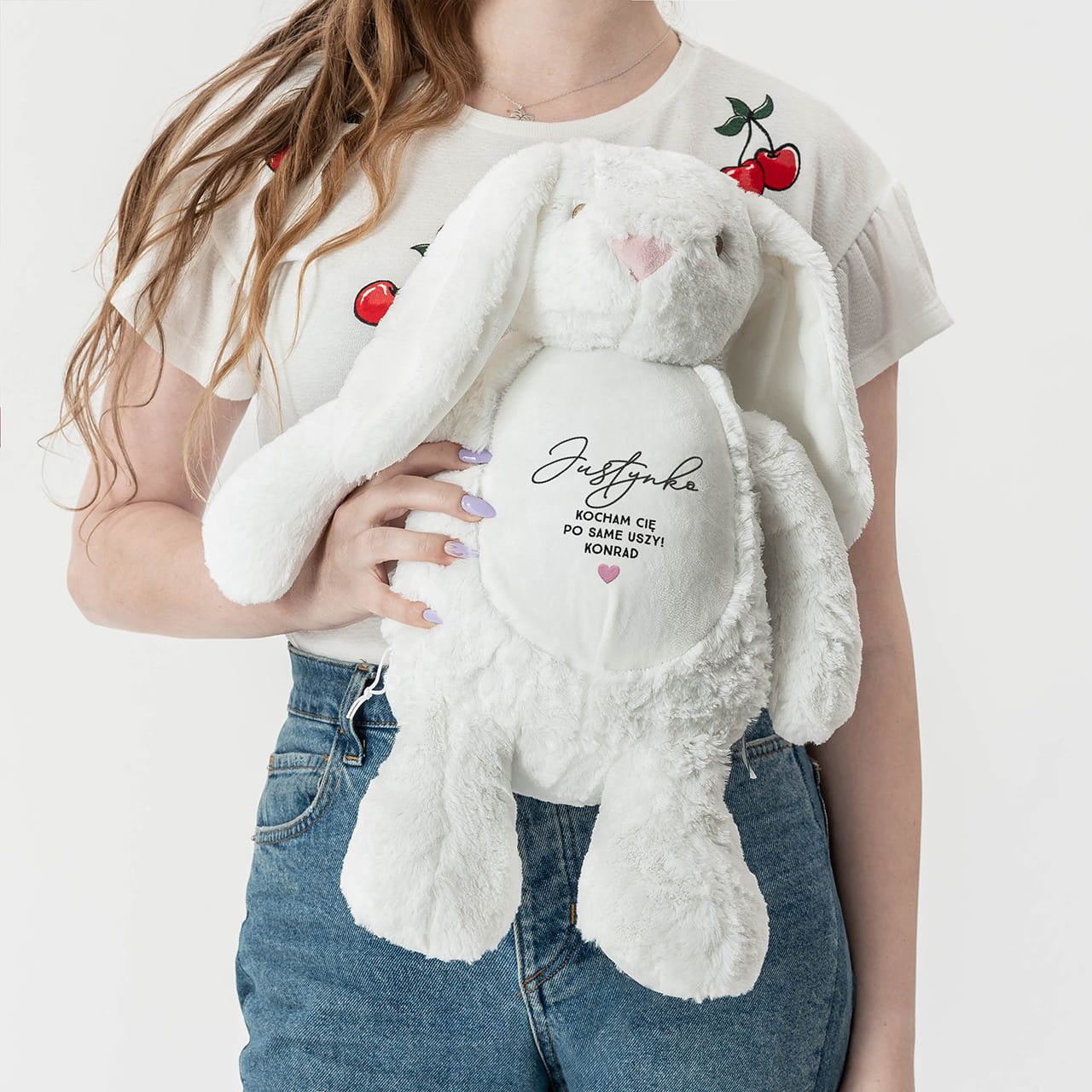 Pluszak na walentynki prezent dla ukochanej maskotka na walentynki prezent na walentynki dla dziewczyny