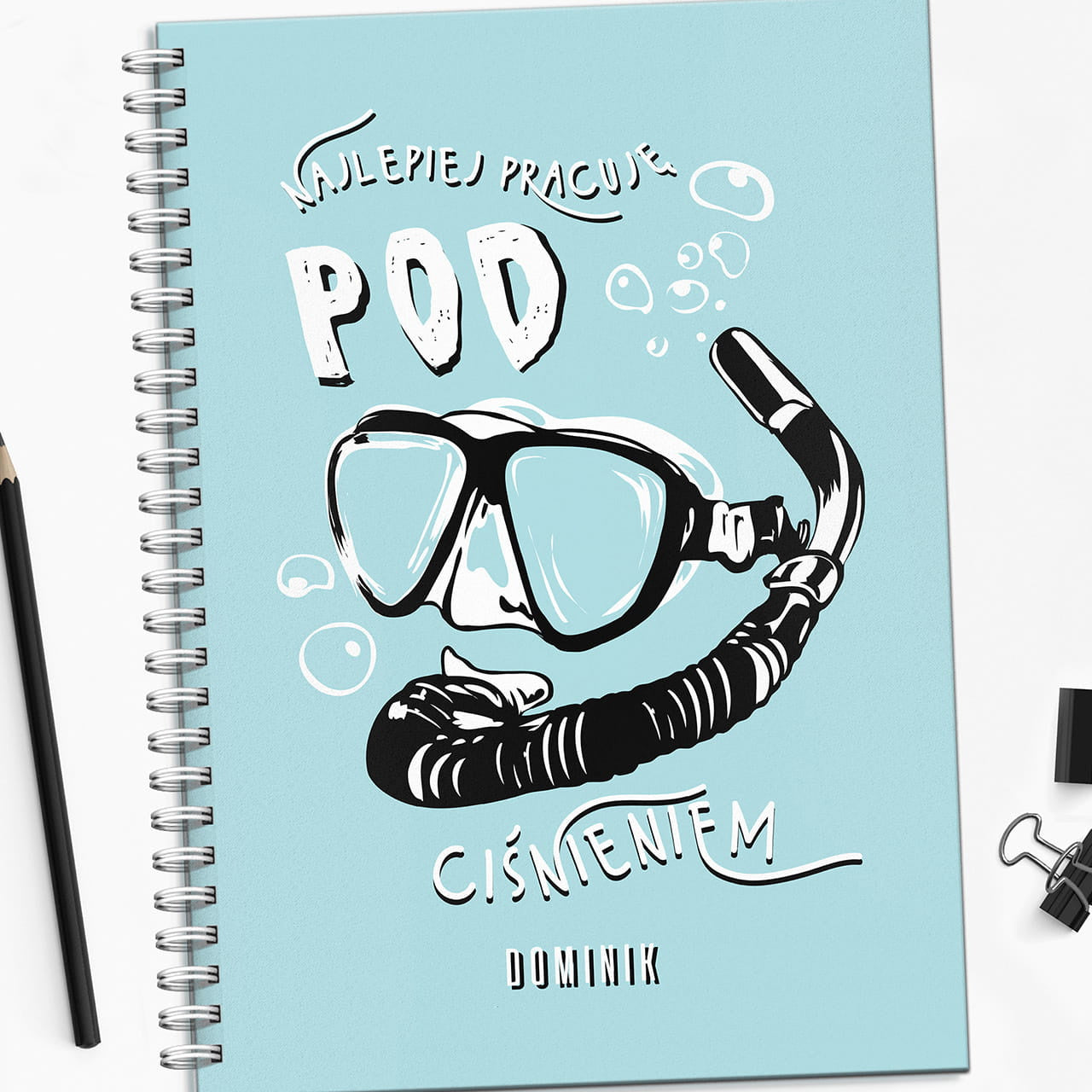 Personalizowany notes dla nurka