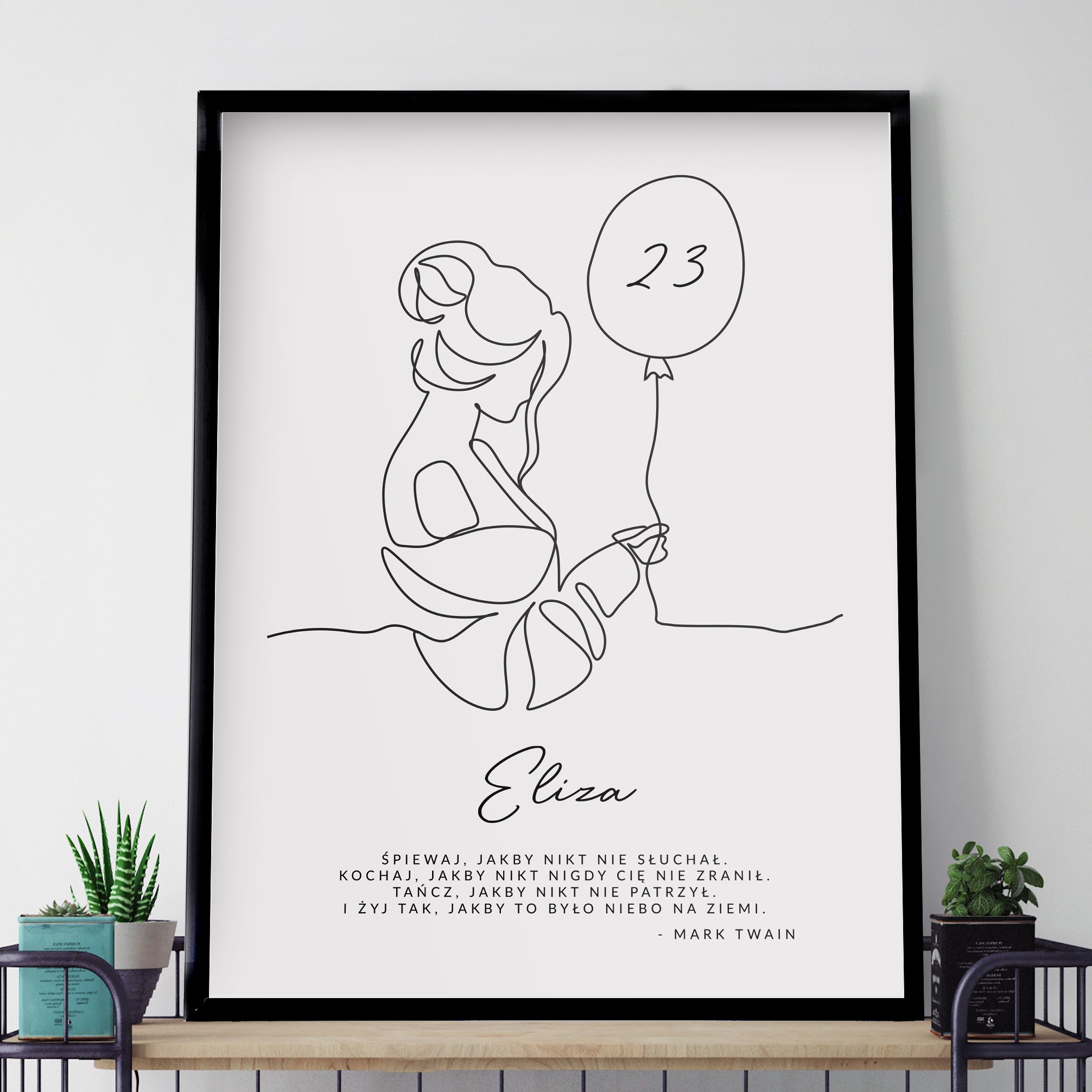 Plakat urodzinowy dla kobiety