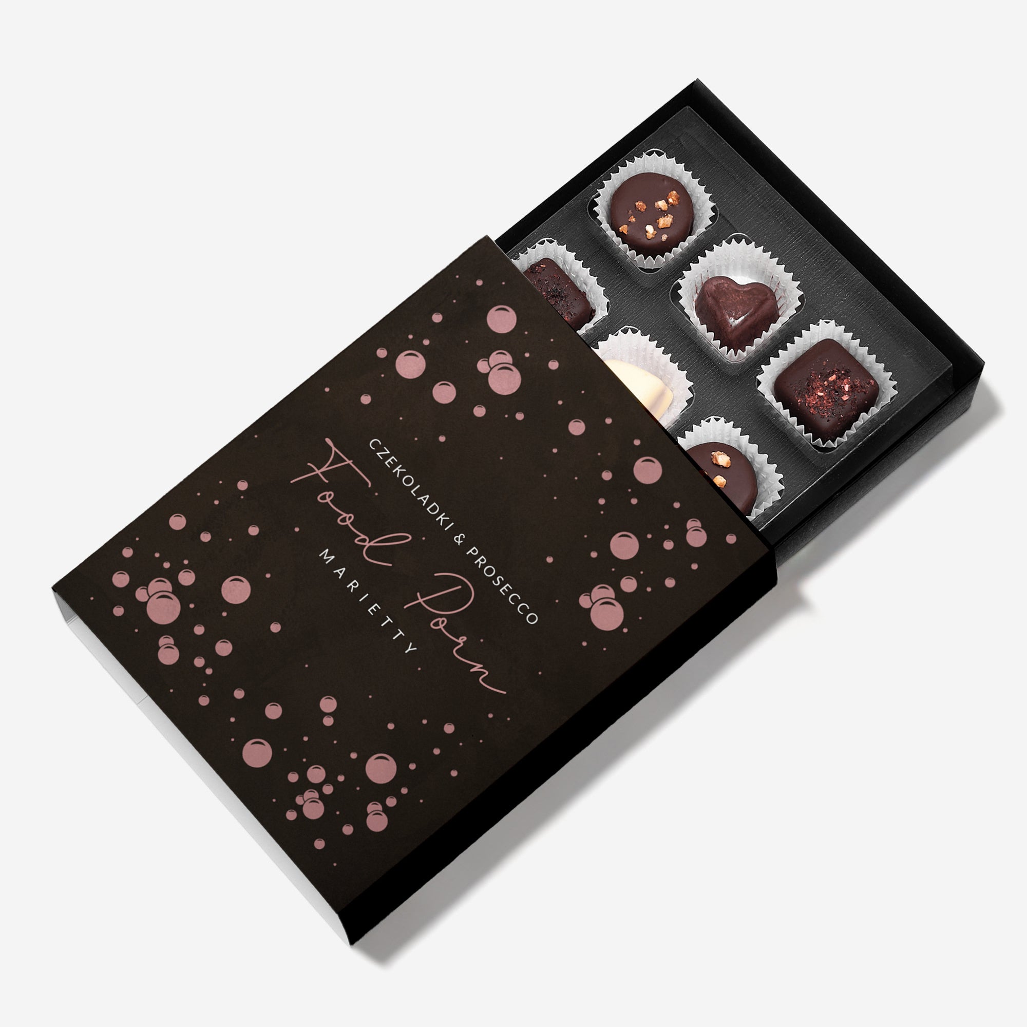 Personalizowane praliny dla miłośniczki prosecco