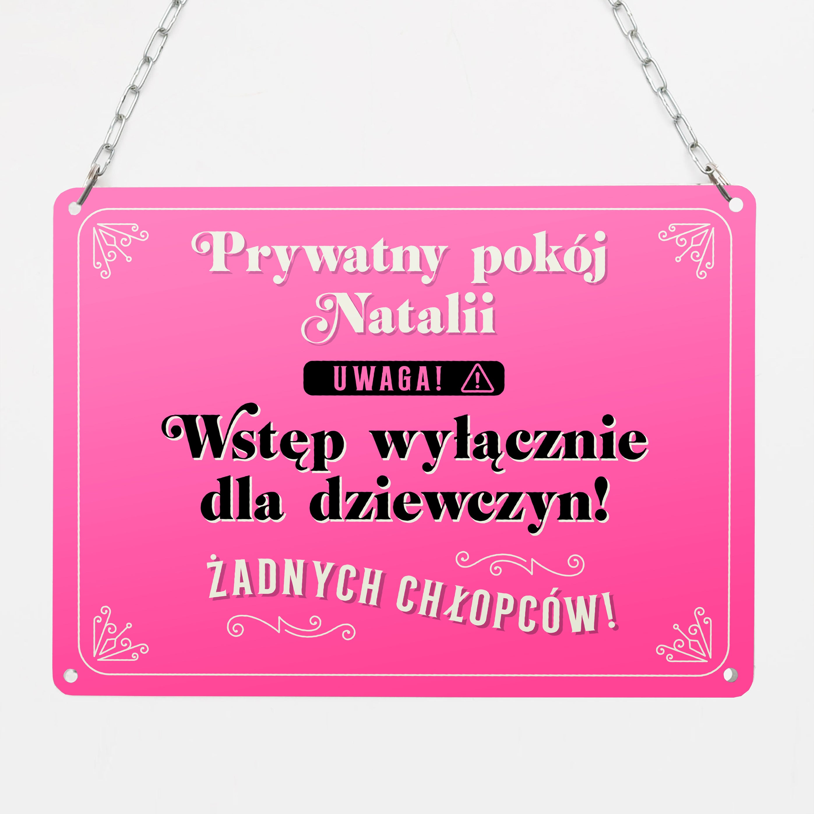 Tabliczka do pokoju nastolatki - wstęp dla dziewczyn