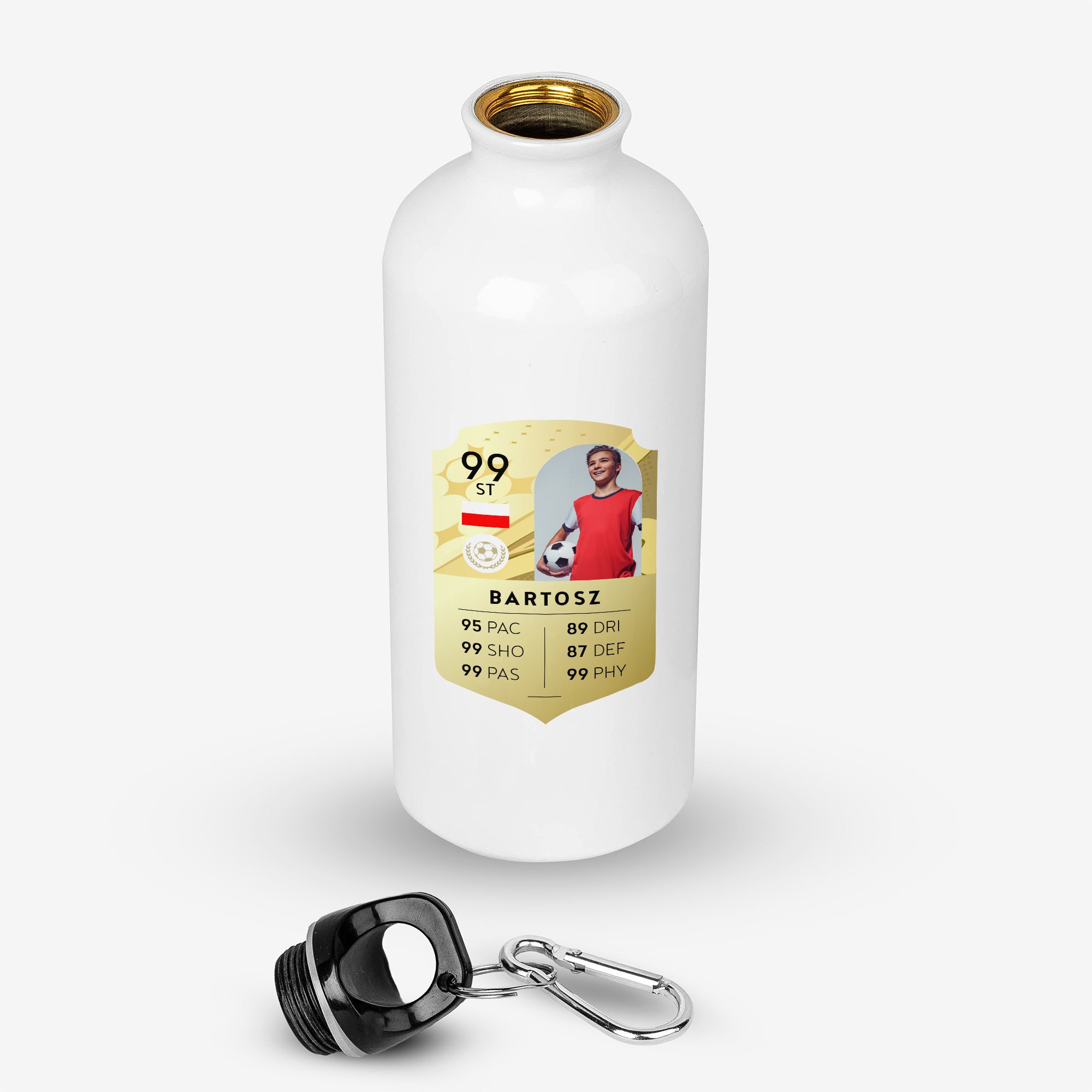 Bidon ze zdjęciem do szkoły - prezent dla miłośnika piłki nożnej