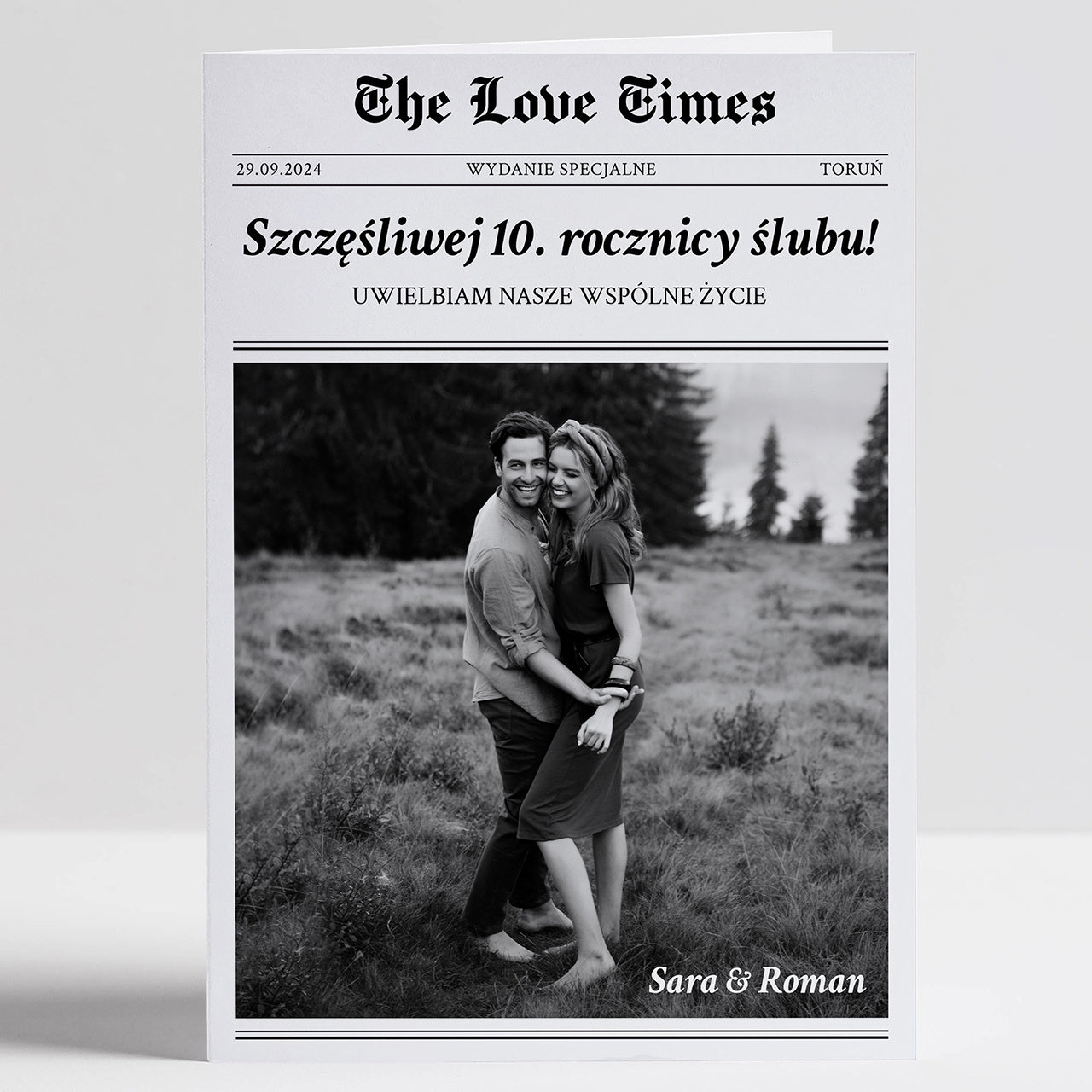 Kartka personalizowana na rocznicę ślubu - the love times