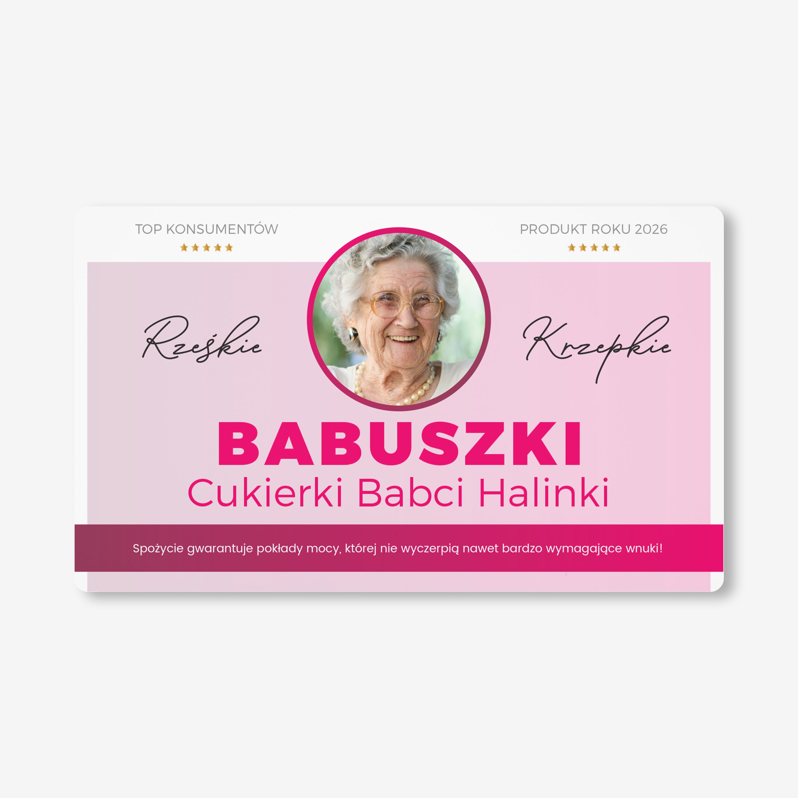 Personalizowany pojemnik na miętówki - śmieszny prezent dla babci