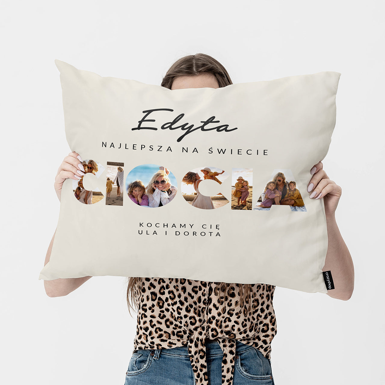 Personalizowana poduszka dla cioci - kolaż zdjęć poduszka dla cioci poduszka ze zdjęciami