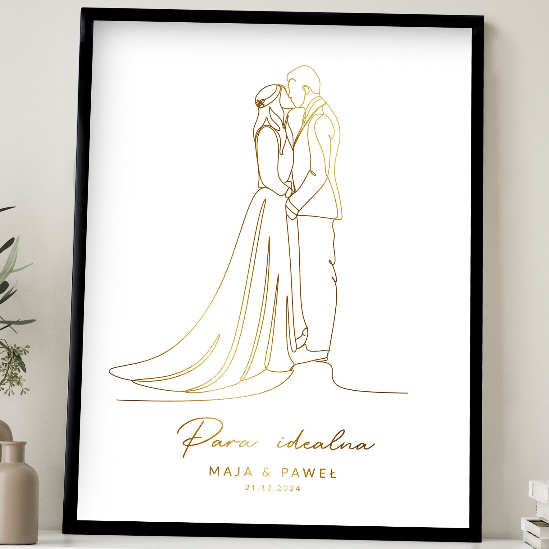 Personalizowany plakat ślubny - Para Idealna